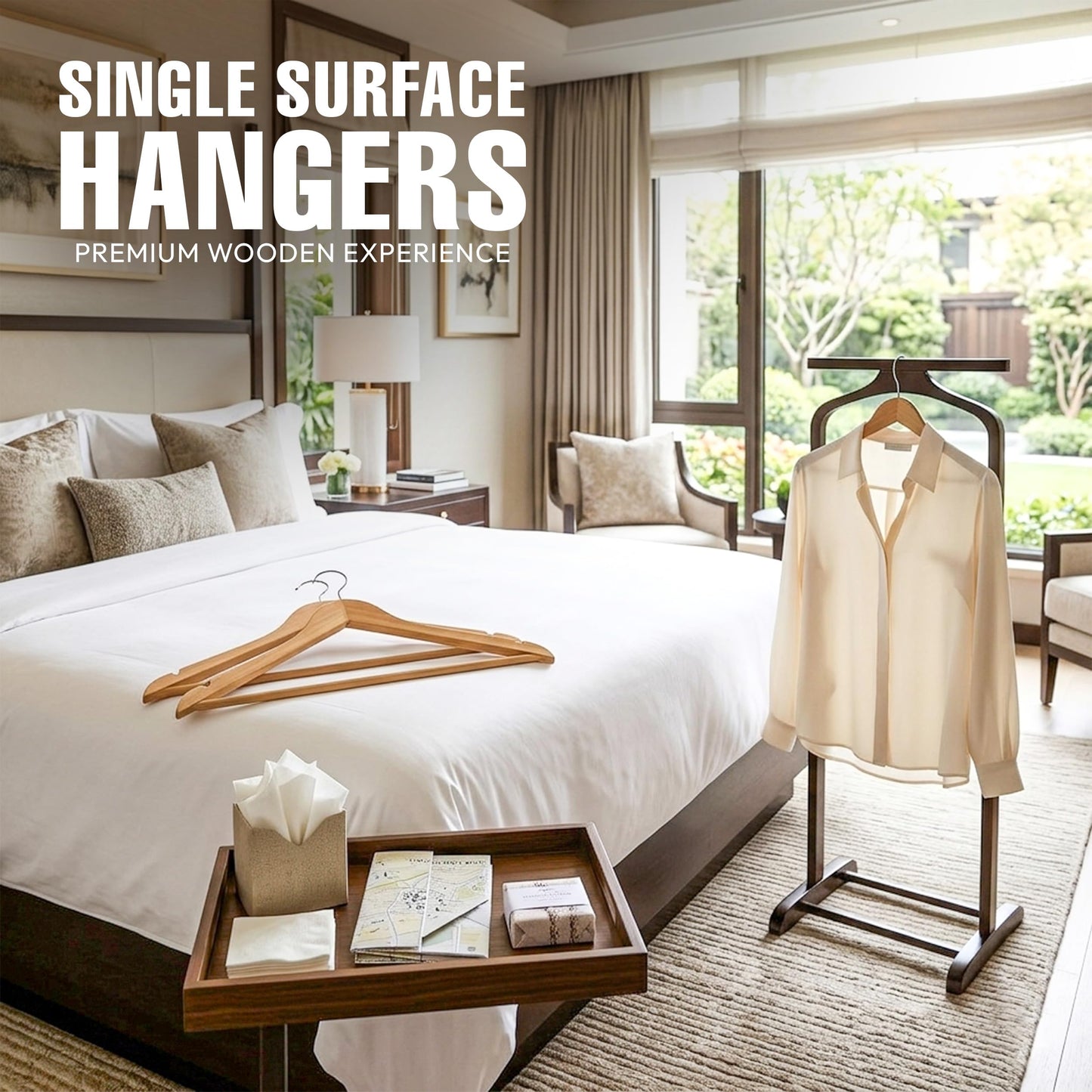 Utopia Home Premium Wooden Hangers 30 Pack - Durable & Slim Coat Hanger - Suit Hangers with 360-Degree Rotatable Hook - Wood Hangers with Shoulder Grooves (Natural)
