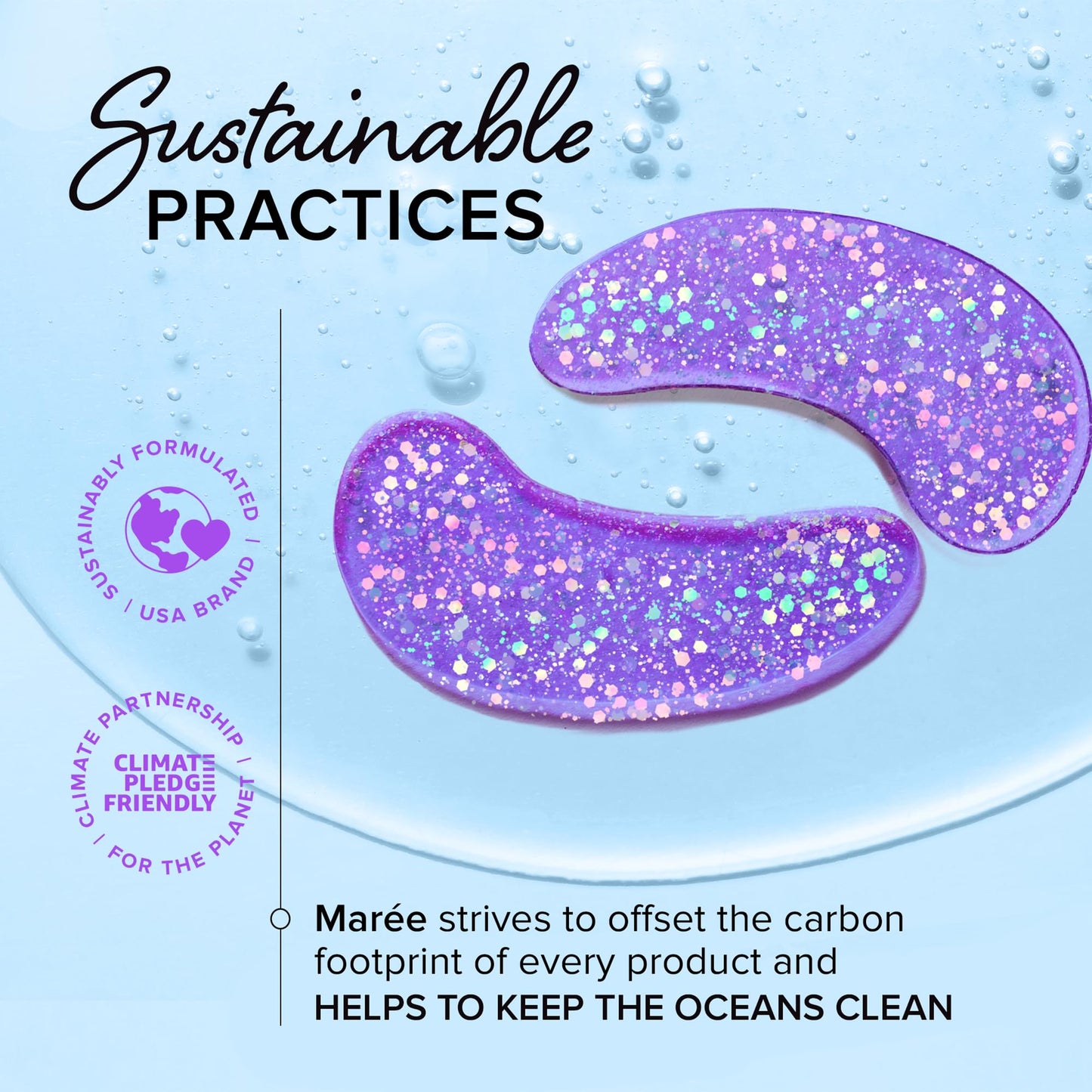 MAREE Eye Gels 2 PACK - Under Eye Patches for Puffy Eyes and Dark Circles with Natural Marine Collagen & Hyaluronic Acid - Anti-Aging Masks for Face to Soothe Puffiness