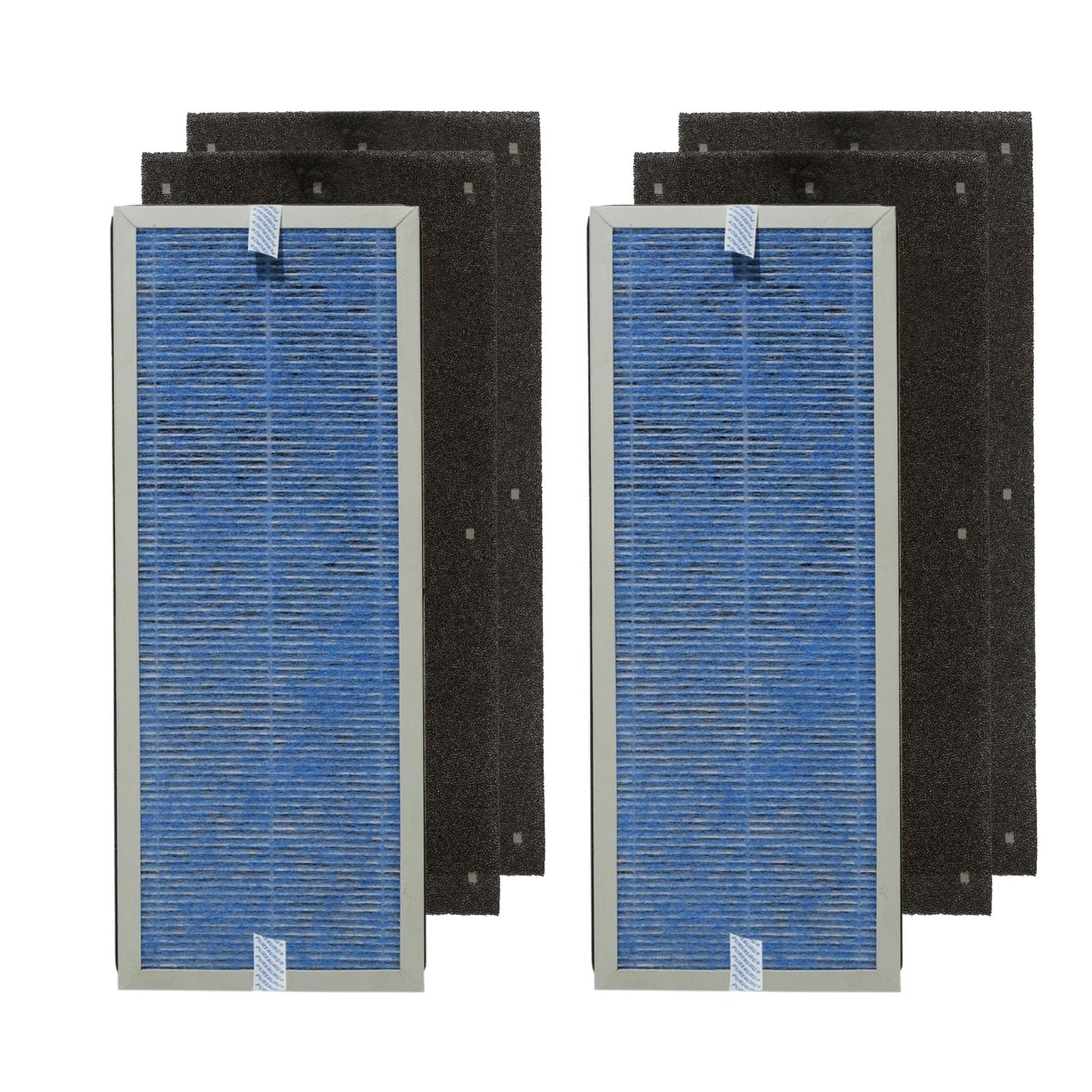 PUREBURG Replacement Filter Set Compatible with Membrane Solutions MS18 Air Purifier, 2 H13 True HEPA, Activated Carbon and 4 Pre Filters, 6 Piece Pack