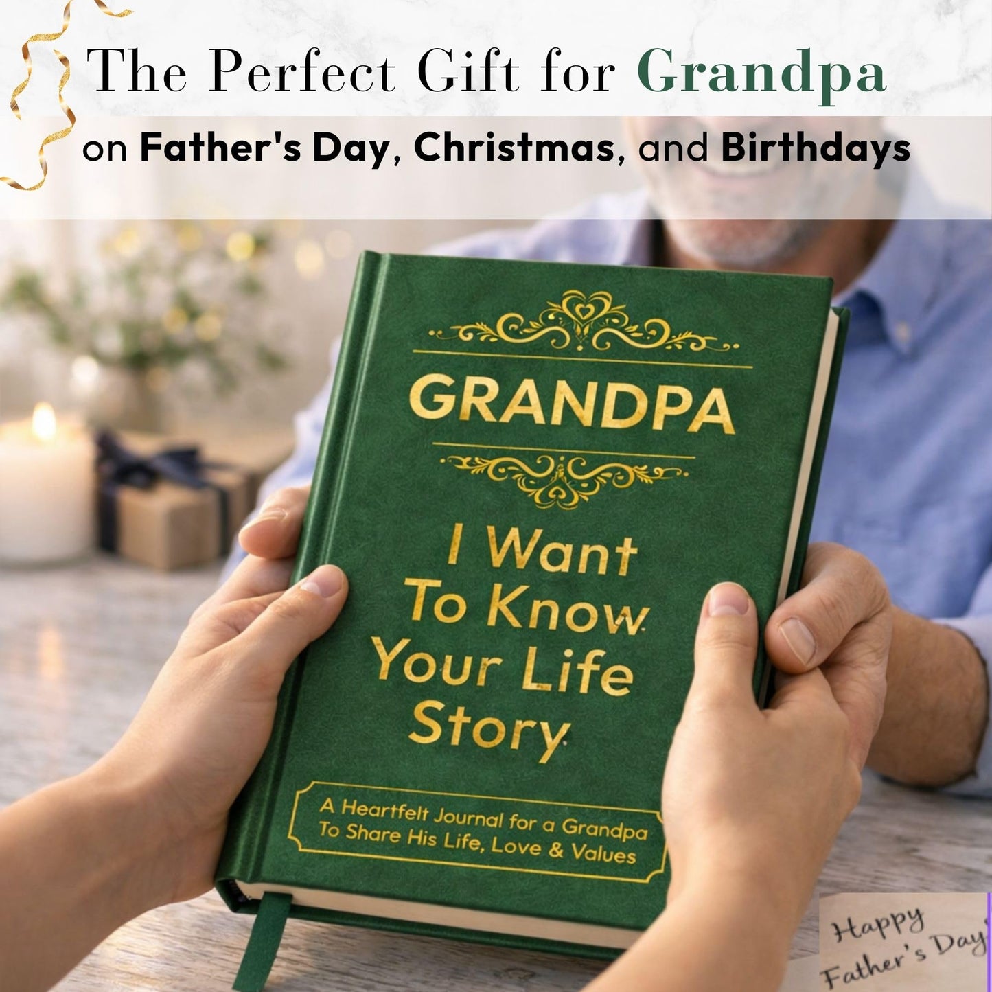 GrandPa and GrandMa I Want to Know Your Life Story Journal (Hardcover): Gifts for GrandPa and GrandMa – Perfect for Birthday, Thanksgiving Day, Mothers Day & Fathers Day & Christmas