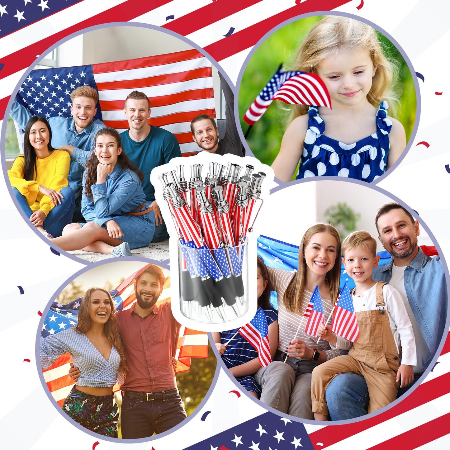 Motiskyy 100 Sets Patriotic Memorial Day Gifts American Flag Ballpoint Pens Bulk 4th of July Pen with Bookmarks 250th Anniversary Party Favors for Independence Day Veterans Souvenirs Decoration