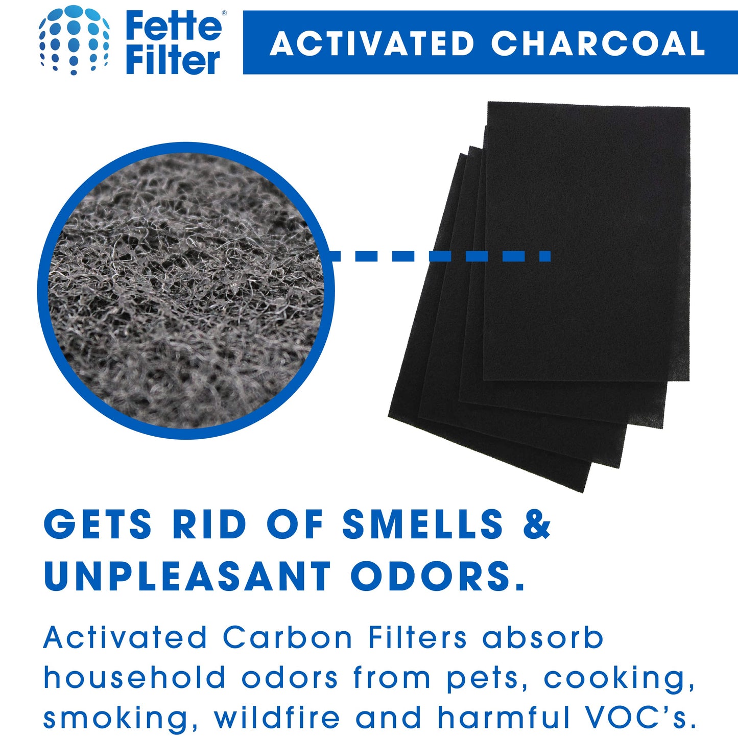Fette Filter - 2 Filter + 8 Carbon Filter 115115 Premium HEPA H13 Filter Compatible with Winix Filter A 115115 Size 21 Plasma Wave Air Purifier AM90 P300 5300 5500 5300-2 6300-2 6300 C909 9800 C535.