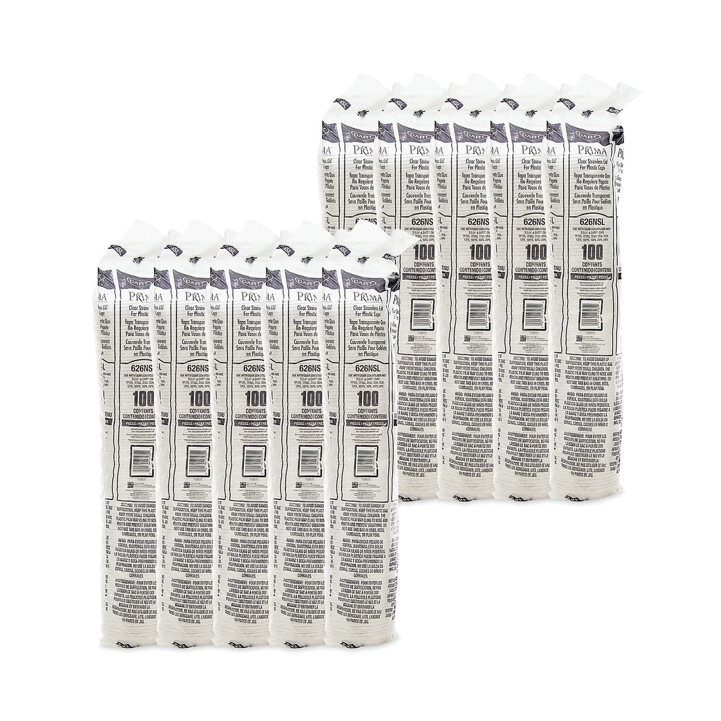 Dart Prima Clear Strawless Lid, 626NSL (1,000 Count)
