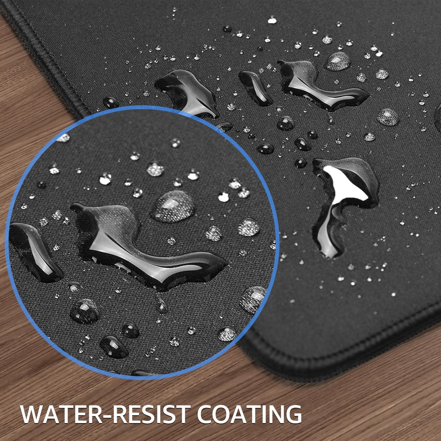 KTRIO Oversized Gaming Mouse Pad Desk Mat, Micro-Weave Cloth for Precise Control, Non-Slip Rubber Base, Stitched Edges, Water-Resistant, Full Desk Coverage for Gamer, Office & Home, 47.3 x 23.6 in