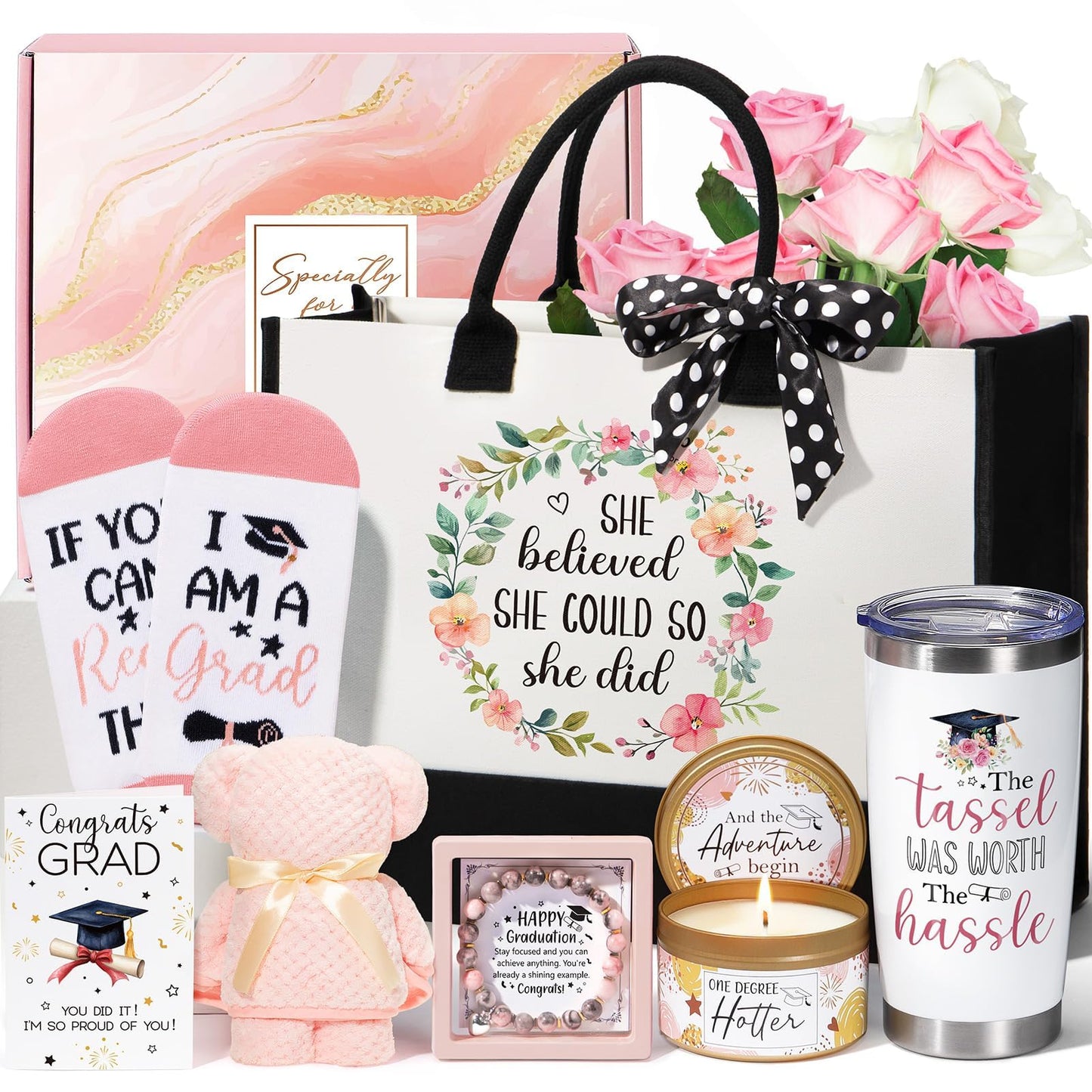 2026 Graduation Gifts for Women Her, Cool College Graduation Gifts Basket, Best Master Degree Grad Gift Box, Class of 2026 Congratulations Gift for Graduates Friends Sister Daughter Teacher Nurse