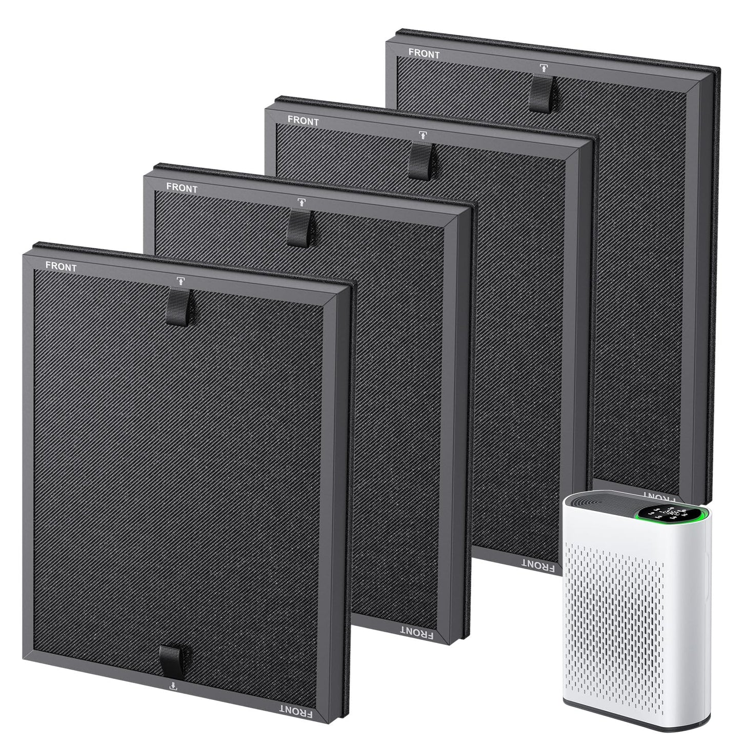 4 Pack HAP602 Replacement Filter Compatible with ECOSELF HAP602 / HAP602WF Air Purifier, Air Purifiers Replacement Filter for Home Large Room, # RF-HAP602-2P