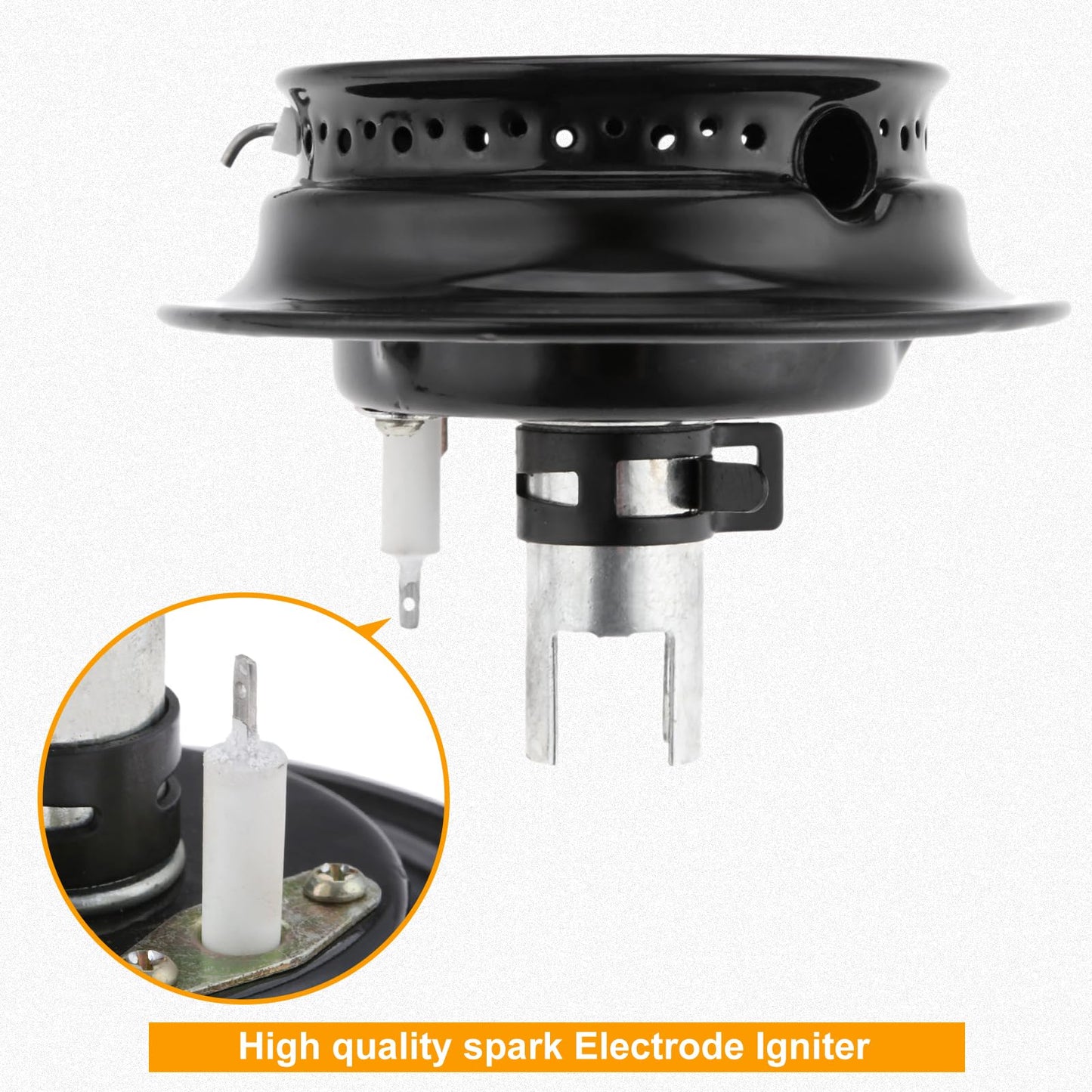 3412D024-09 Gas Range Sealed Burner Head with Igniter, Replace 12500050 3412D018-09 74003963, Replacement for Magic Chef, Maytag, Whirlpool, Kitchen Aid, Kenmore (Pack of 4)