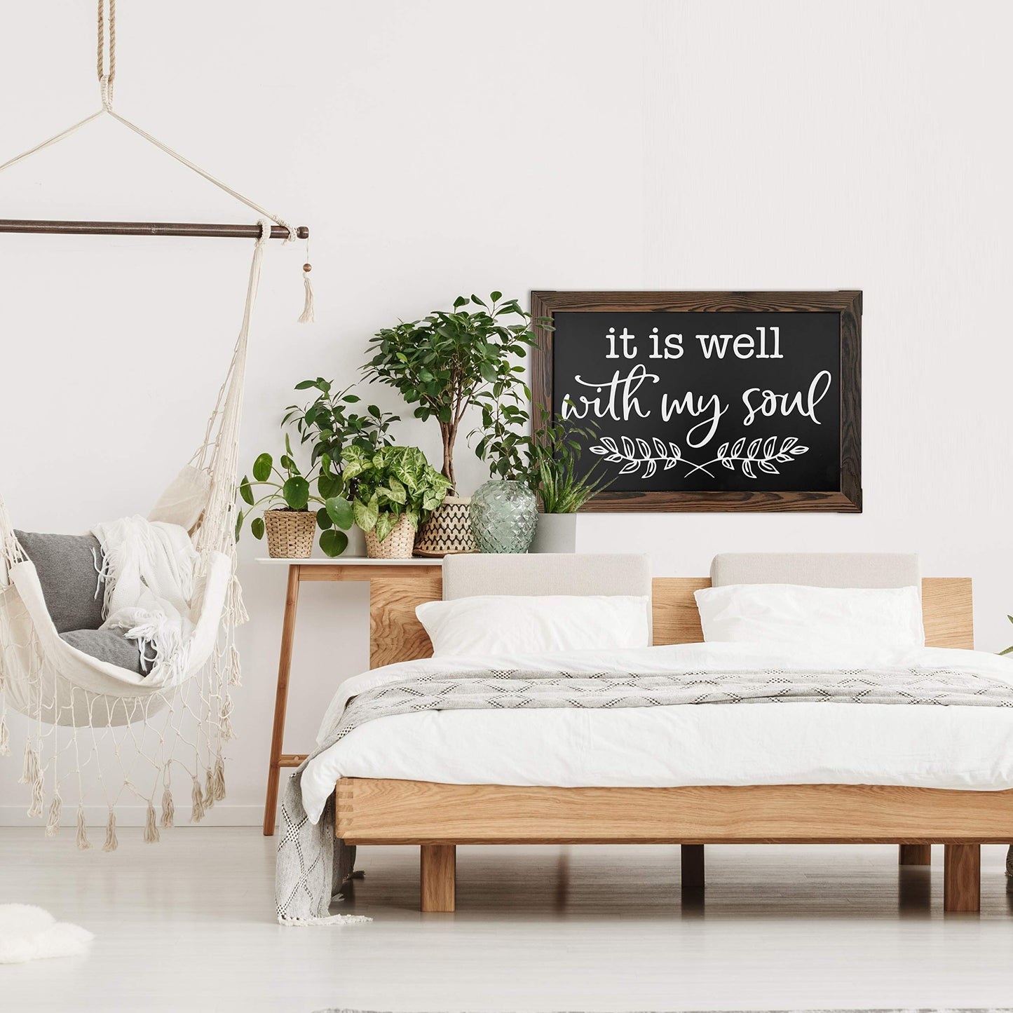 Loddie Doddie Magnetic Chalkboard Sign - 20 x 30 in, Rustic Wood Frame - Easy-Erase Chalk Calendar - Photo & Memo Magnet Display - Wall-Mount Magnetic Bulletin Board