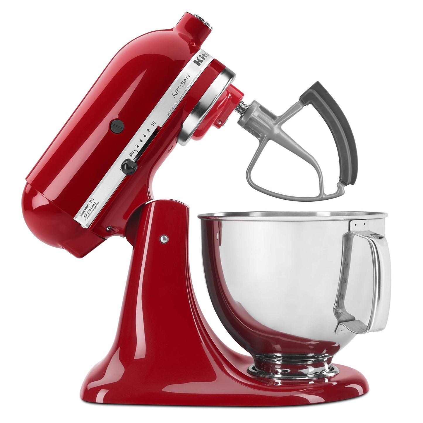 KitchenAid KFE5TS Flex Edge Beater For KitchenAid 4.5 and 5 Qt Tilt-Head Stand Mixers, Subtle Silver