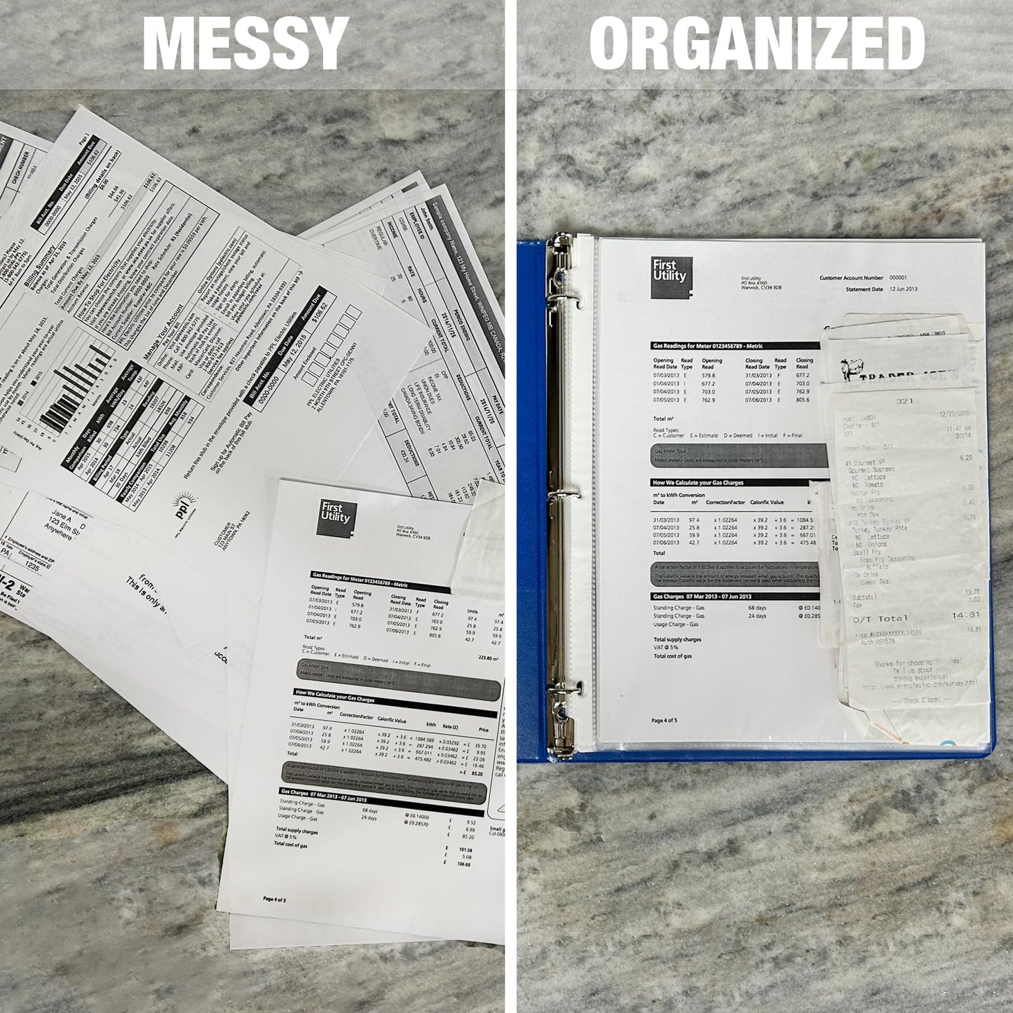 Samsill 500 Pack Heavy Duty Sheet Protectors, Non-Glare, 8.5x11 Inch Page Protectors for 3 Ring Binder, Letter Size Protectors, Reinforced Holes, Non-Glare Document Sleeve, Acid Free, Top Loading