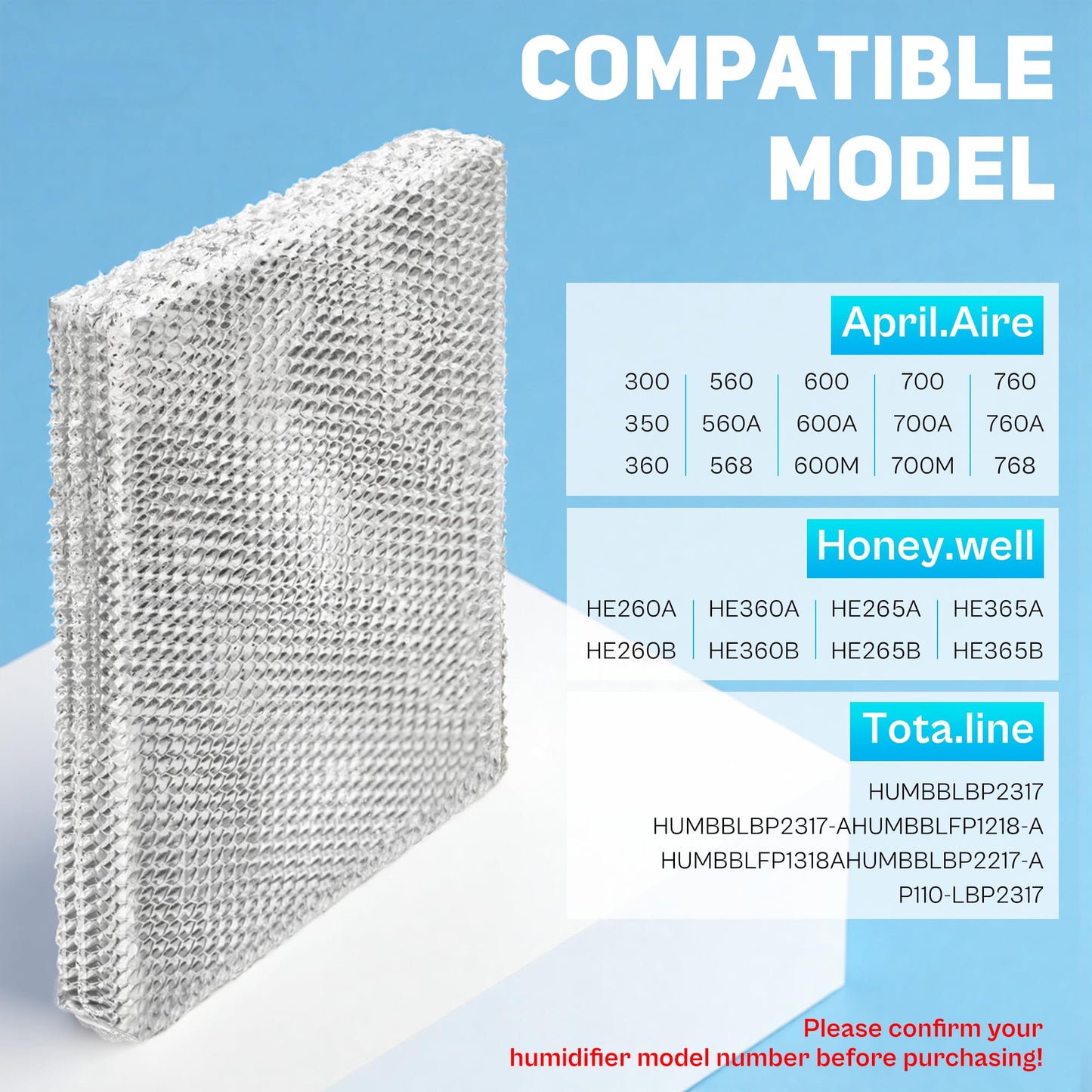 TOMOON Aluminum 35 Water Panel Replacement for April. aire Humidifier Compatible with 700 600 300 350 360 560 560A 568 600A 600M 700A 700M 760 760A 768,4 Pack