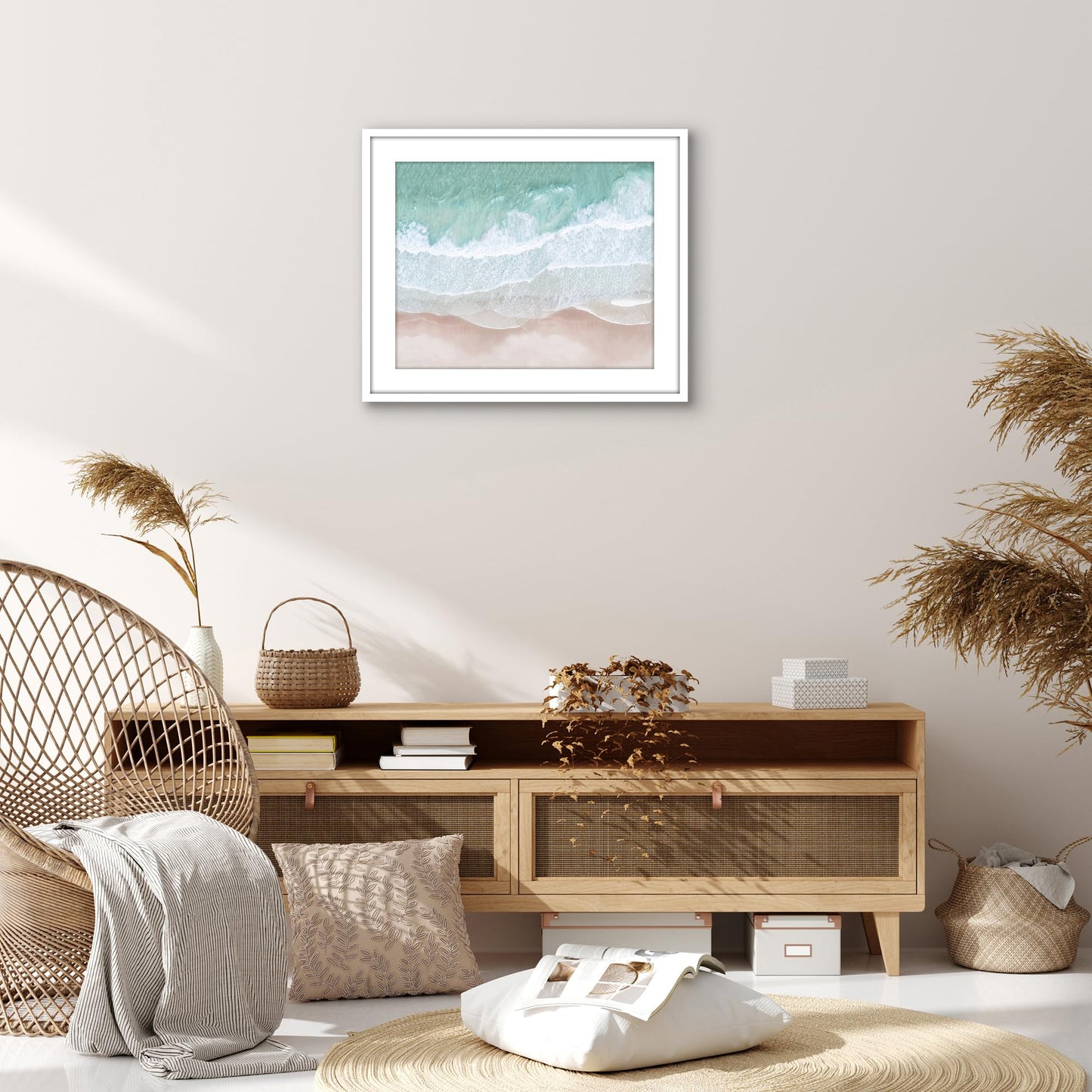 Americanflat 20x24 Picture Frame with Polished Plexiglass - Use as 16x20 Frame with Mat or Display 20x24 Photo Without Mat - Streamline Collection - Thin Border Picture Frames for Wall - White