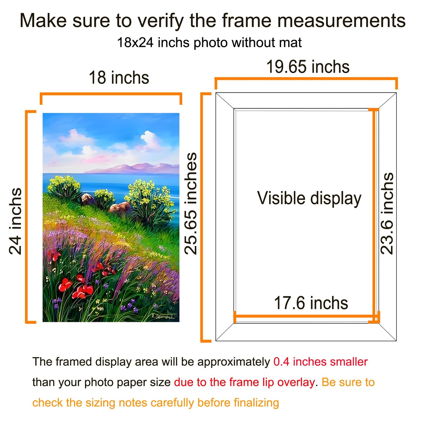 BESCRCL 18x24 Poster Frame, Picture Frames for Wall, Single, Brown