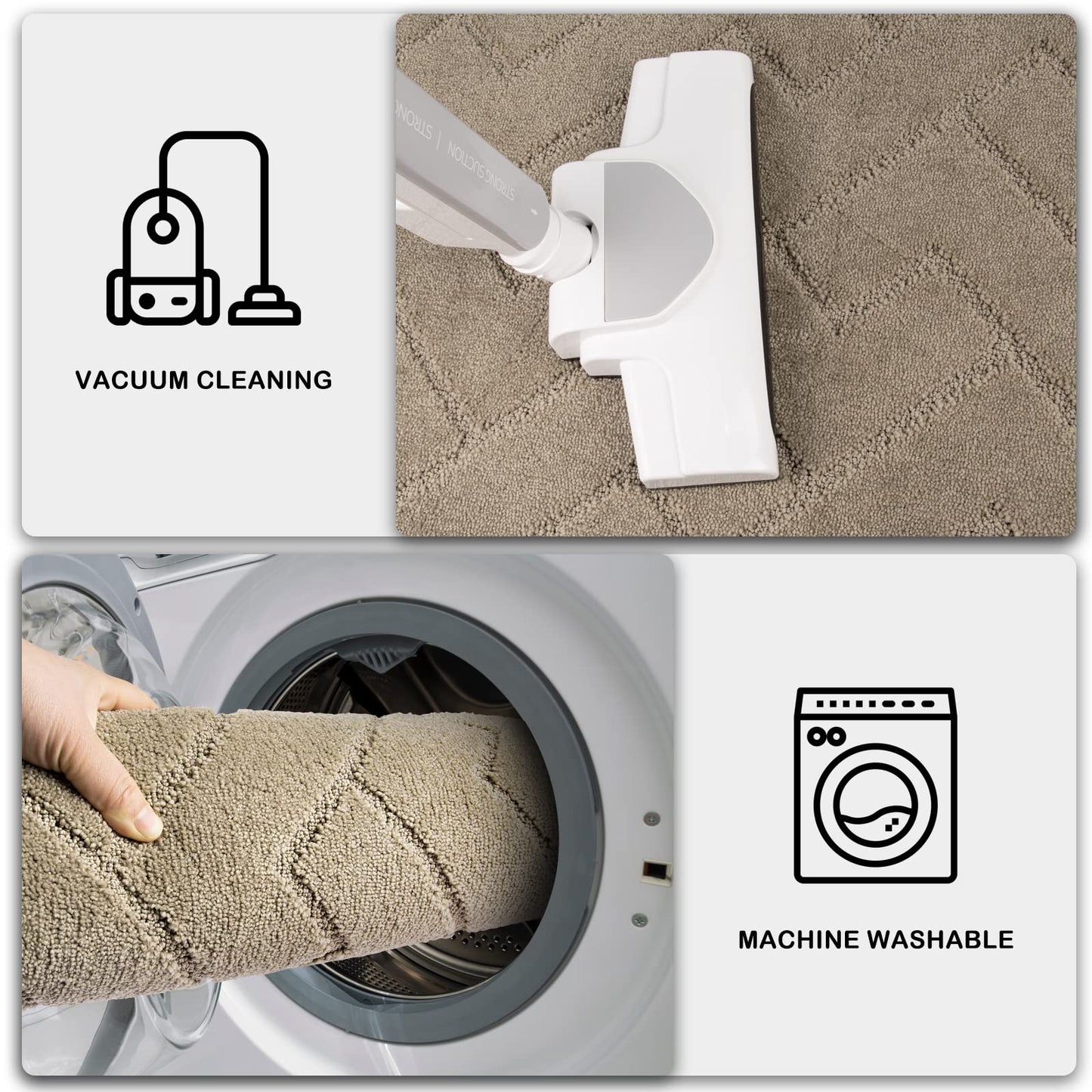 PURRUGS Dirt Trapping Door Mat 32" x 47", Non-Slip Machine Washable Entry Rug, Dog Doormat, Indoor Front Door Mat, Super Absorbent Entryway Rug for Muddy Shoes & Paws, Taupe