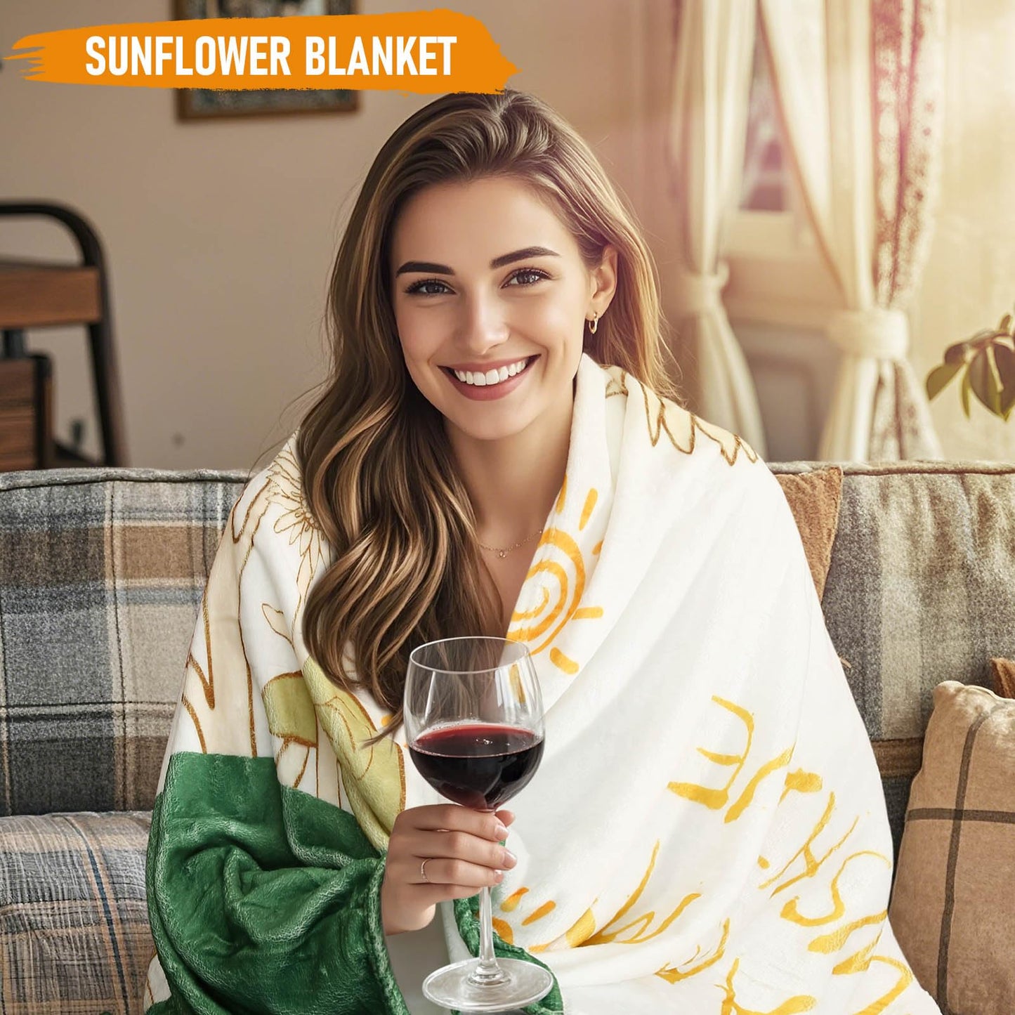 Mothers Day Gifts for Mom Wife Grandma, Sending Sunshine Self Care Get Well Gift Baskets, Relaxation Spa Gifts Set with Luxury Blanket, Birthday Gifts for Women Friend Mom Sister