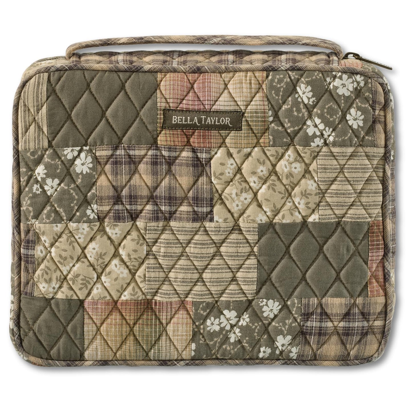 Bella Taylor Quilted Bible Cover for Women - Large Study Bible Case - Woodland Patch