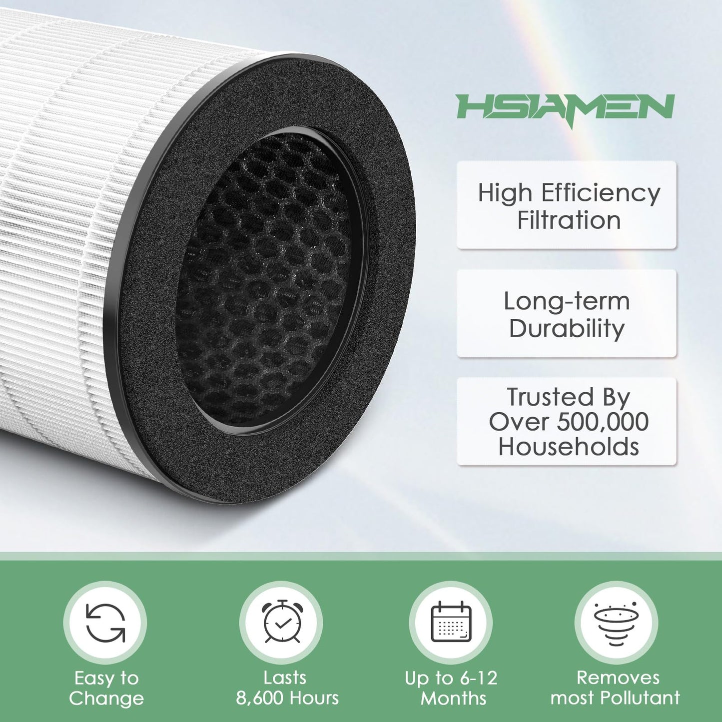 AP-T45 AP-T40FL Replacement Filter Compatible with 1461901 HoMedics Air Purifier Filter Replacement for AP-T45 TotalClean 5 in 1 Model AP-T40 AP-T40WT AP-T40WTAR AP-T45WT H13 True HEPA, 1-Pack