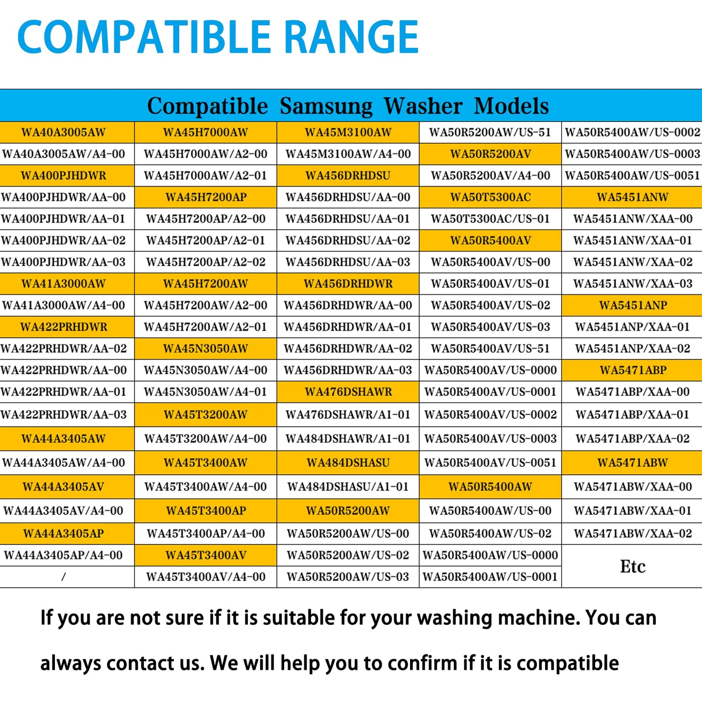 2026 Upgrade DC97-16350U Washer Suspension Rods for Samsung WA50R5200AW/US WA50R5400AW/US WA50R5400AV/US WA50R5200AW/US WA50T5300AC/US WA50B5100AV/AW/US WA49B5105AW/US WA49B5205AW/US 10 Years Warranty