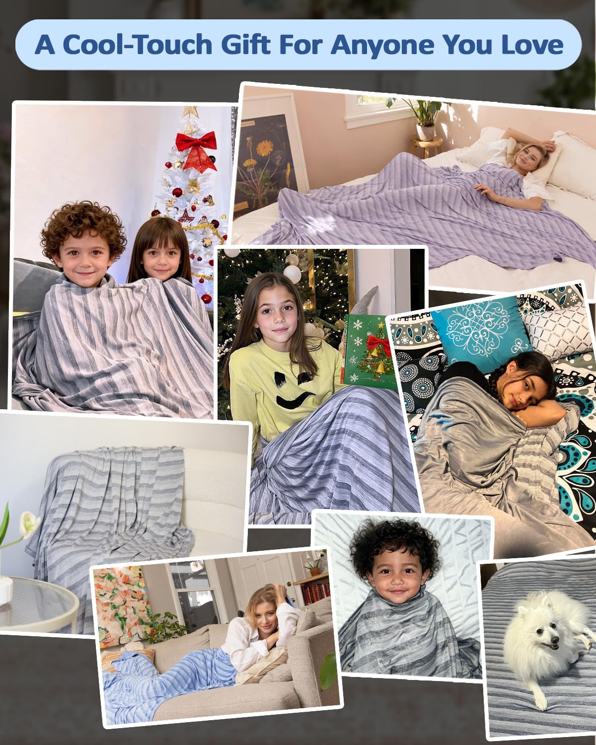 Ailemei Direct Cooling Throw Blanket for Hot Sleepers,Double Sided Cold Effect, Lightweight Breathable Summer Bed Blanket for Couch, Transfer Heat to Keep Body Cool Night Sweats,50"x70"