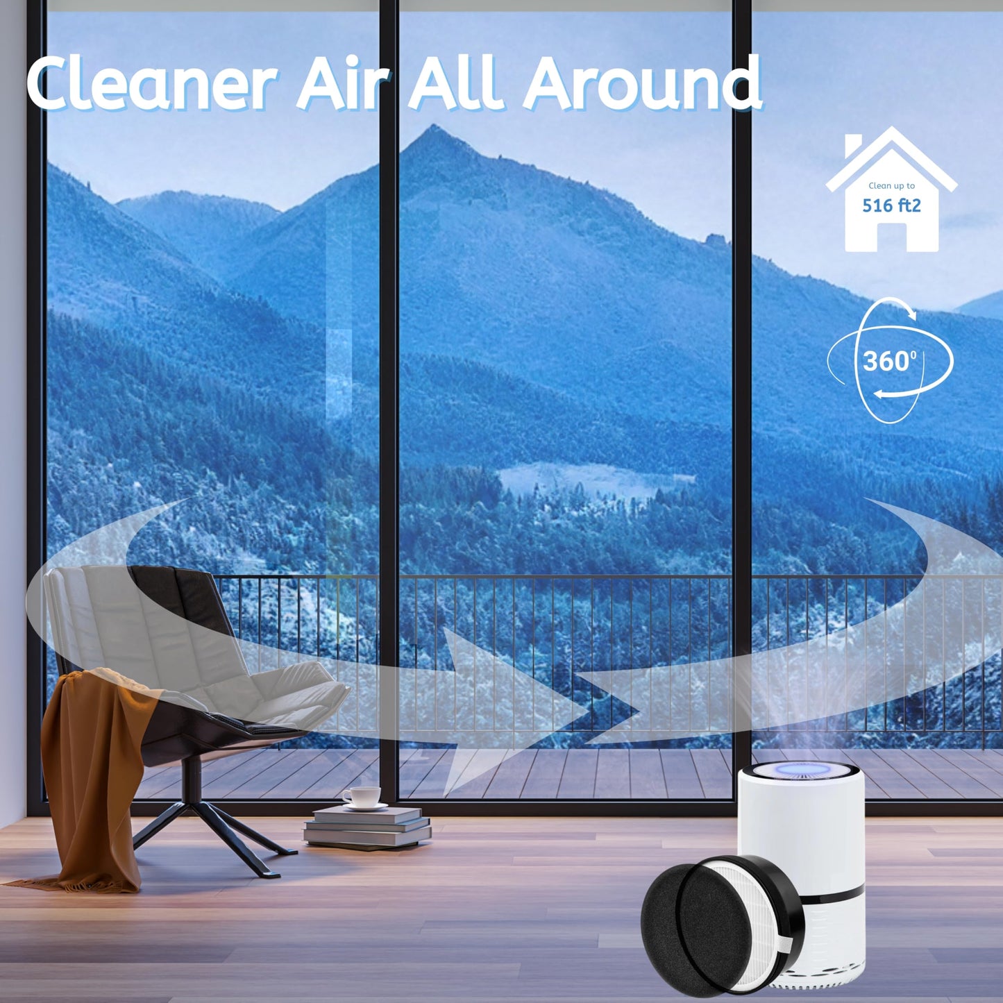 Nispira LV-H132 Air Filter Replacement Compatible with Levoit Air Purifiers Part LV-H132-RF 3-in-1True HEPA with Carbon Filter - 7.5” x 2.4” x 7.5”, 3 Packs (NOT FOR EGG AIR PURIFIER)