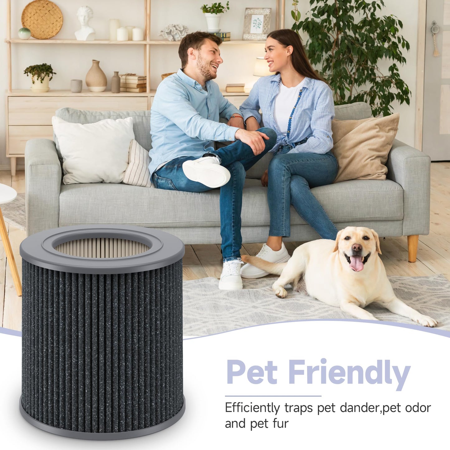 FCFMY 2 Pack Air Mini PECO-HEPA Replacement Filter Compatible with Molekule Air Mini & Air Mini+ Tri-Power Air Cleaner Purifier
