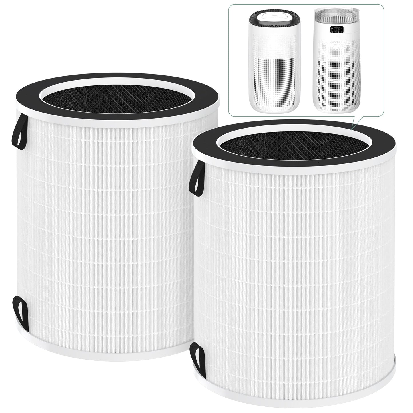 Max/Mage/Mage Pro Replacement Filter Compatible With Afloia Max/Mage/Mage Pro Air Purifi-ers,Sans/Air-Honati/Compass Home Smart/Taylor Swoden/Cuckoo CAC-J1510FW/Rosewill RHAP-20001, RHAP-20002,2 packs