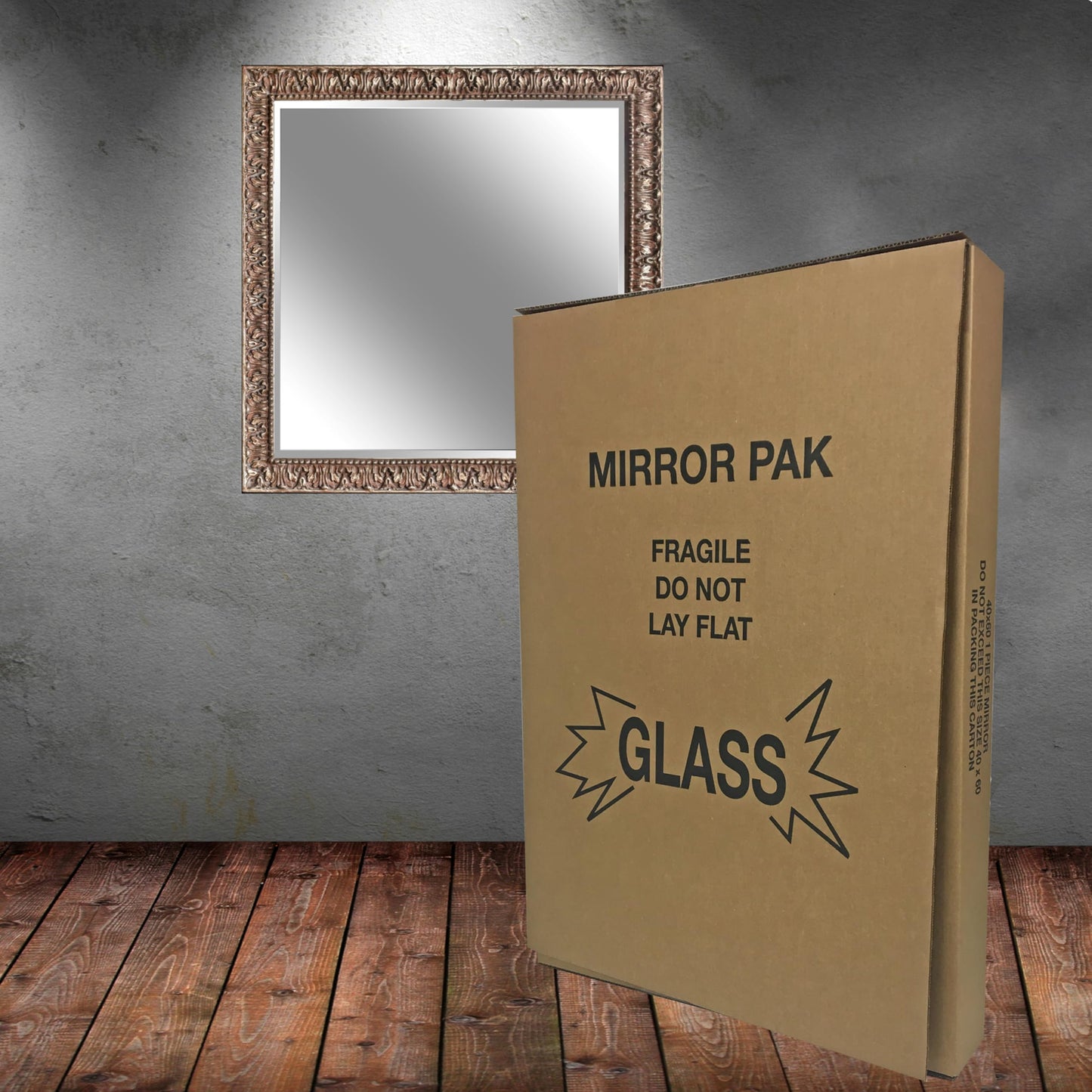 UBOXES 3 Picture & Mirror Moving Boxes for Large Pictures up to 40x60" (Includes 12 pieces, to fit 3 sets of Mirror) , Kraft
