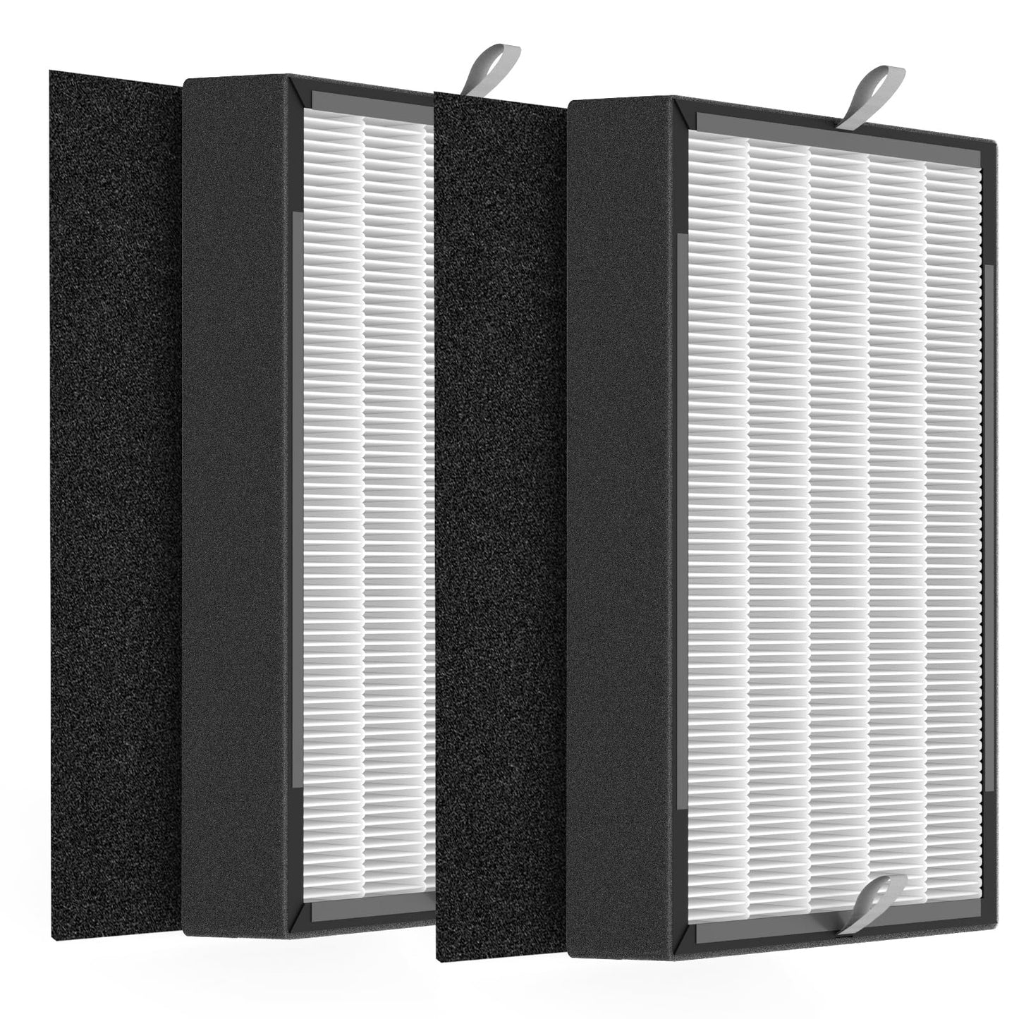 GoKBNY 2-Pack 45i and Flex True Replacement Filter Compatible with old BreatheSmart Flex and 45i Air Purifiers, 2×2-in-1 Filters + 2×Carbon Pre-Filters