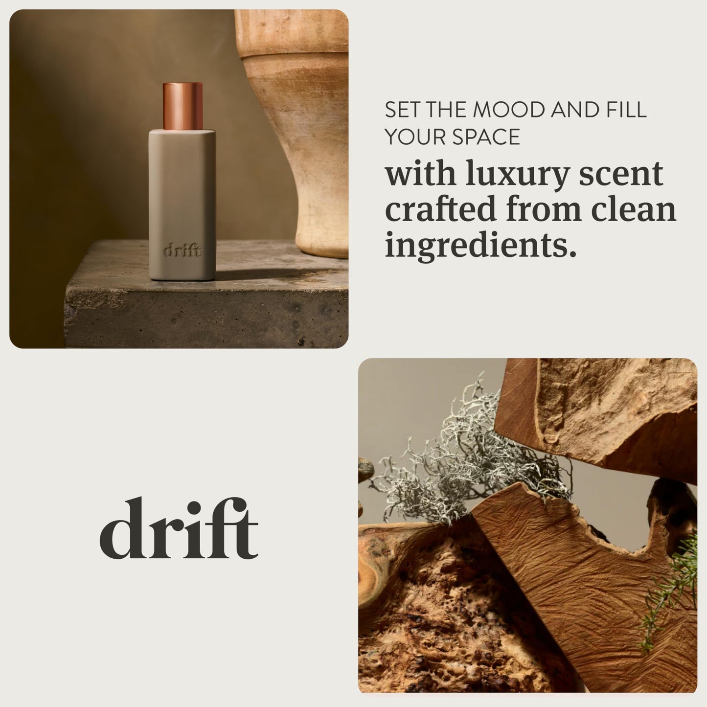 Drift Teak Scented Room Spray - Air Freshener - Clean Fragrance Oils - Premium Scent - Room Air Freshener - Air Fresheners For Home - 2.0 oz