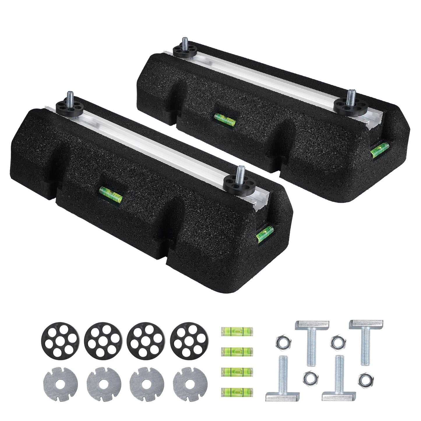 WISSCOOL Floor Mounting Base Kit Mini Split Air Conditioning Systems, Heavy-Duty Condenser Pad for AC Condensers Heat Pump System, Rubber Anti-Vibration Pads Outside 1500lbs 9000-18000BTU