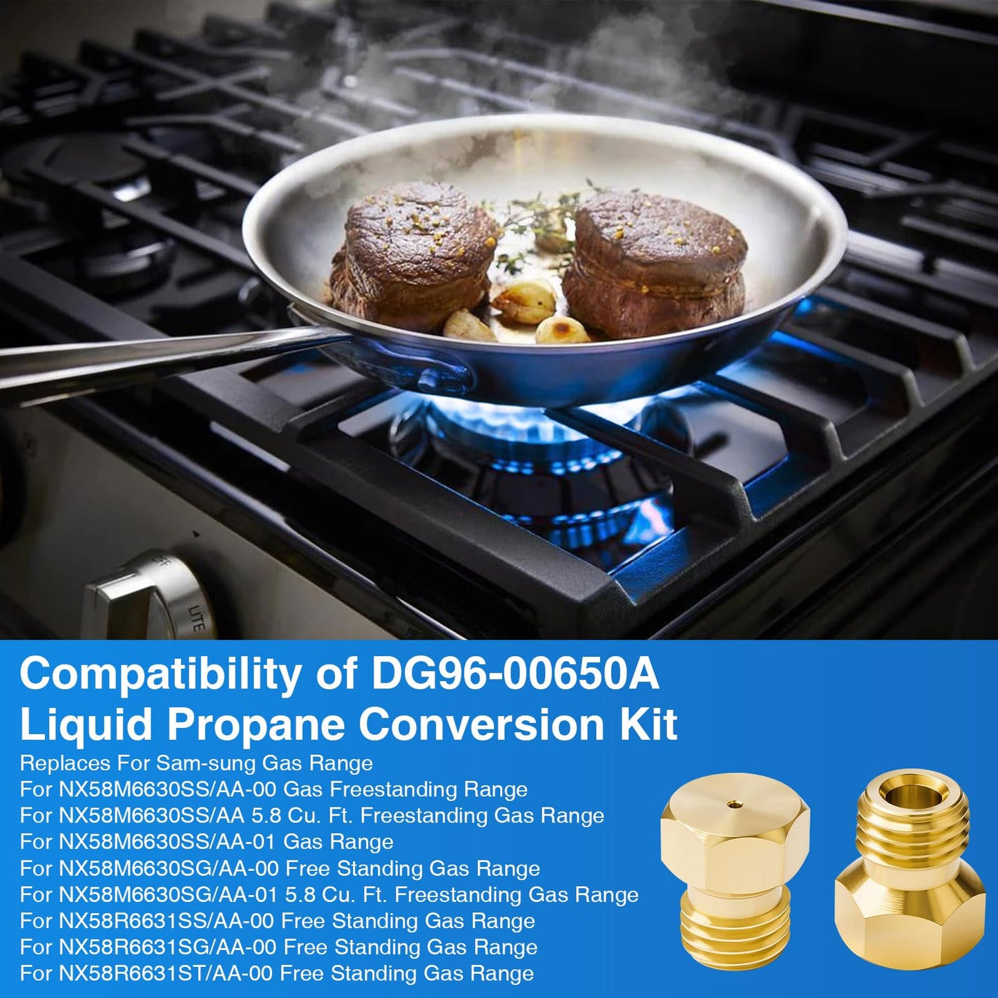 7PCS Burner Orifices DG96-00650A Nozzle Kit for Samsung Gas Range LP Conversion Kit DG69-00354A NX58M6630S NX58M6630S