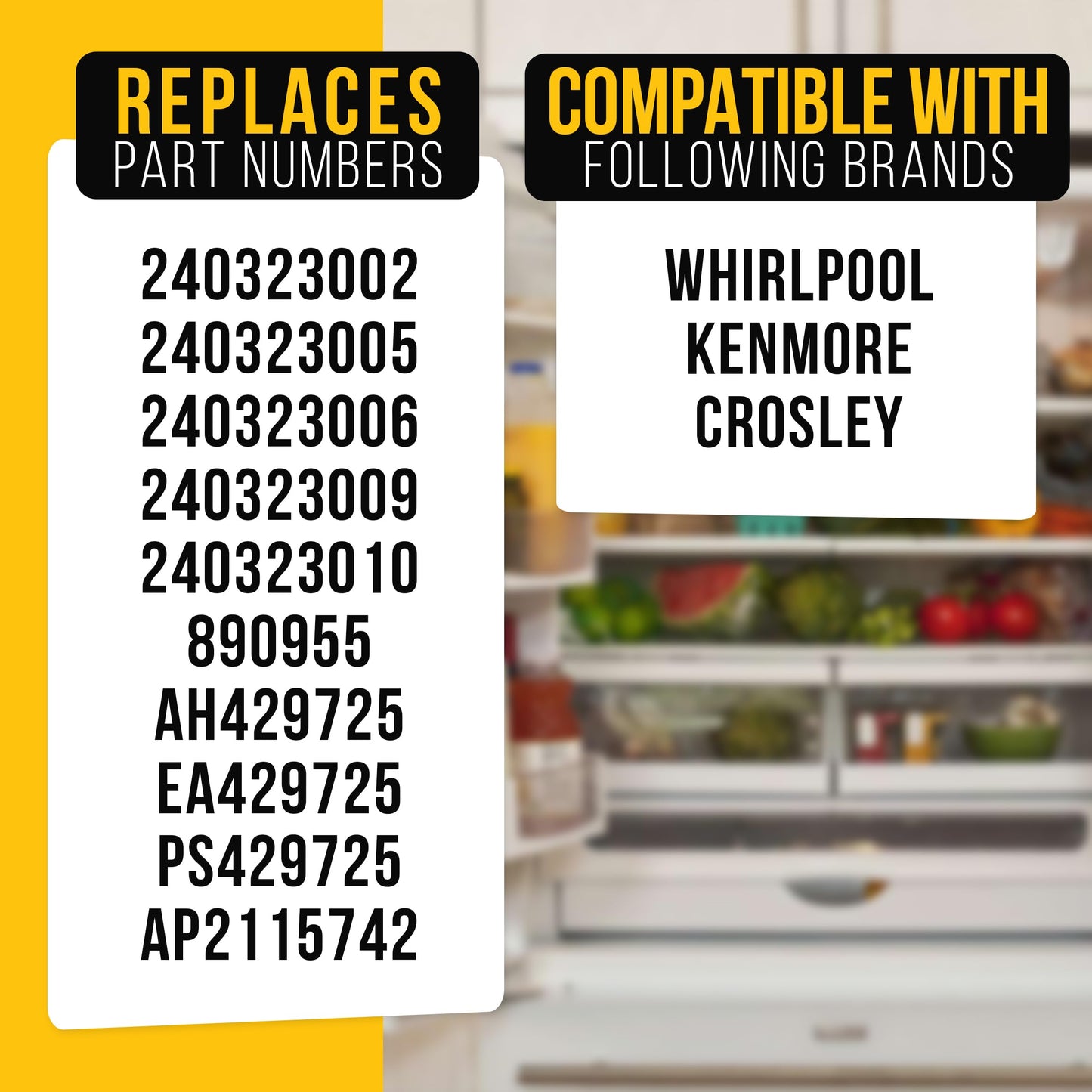 PartsBroz 240323002 Refrigerator Door Bin Shelf (2-Pack) for Frigidaire FGHS2631PF4A FGHS2655PF5A DGUS2645LF6A FGHS2631PF3 FGUS2642LF1 FGUS2642LF2 FRS6LF7GS4 FRS6LF7JB3 FRS6LF7JS3 GLRS264ZAQ4