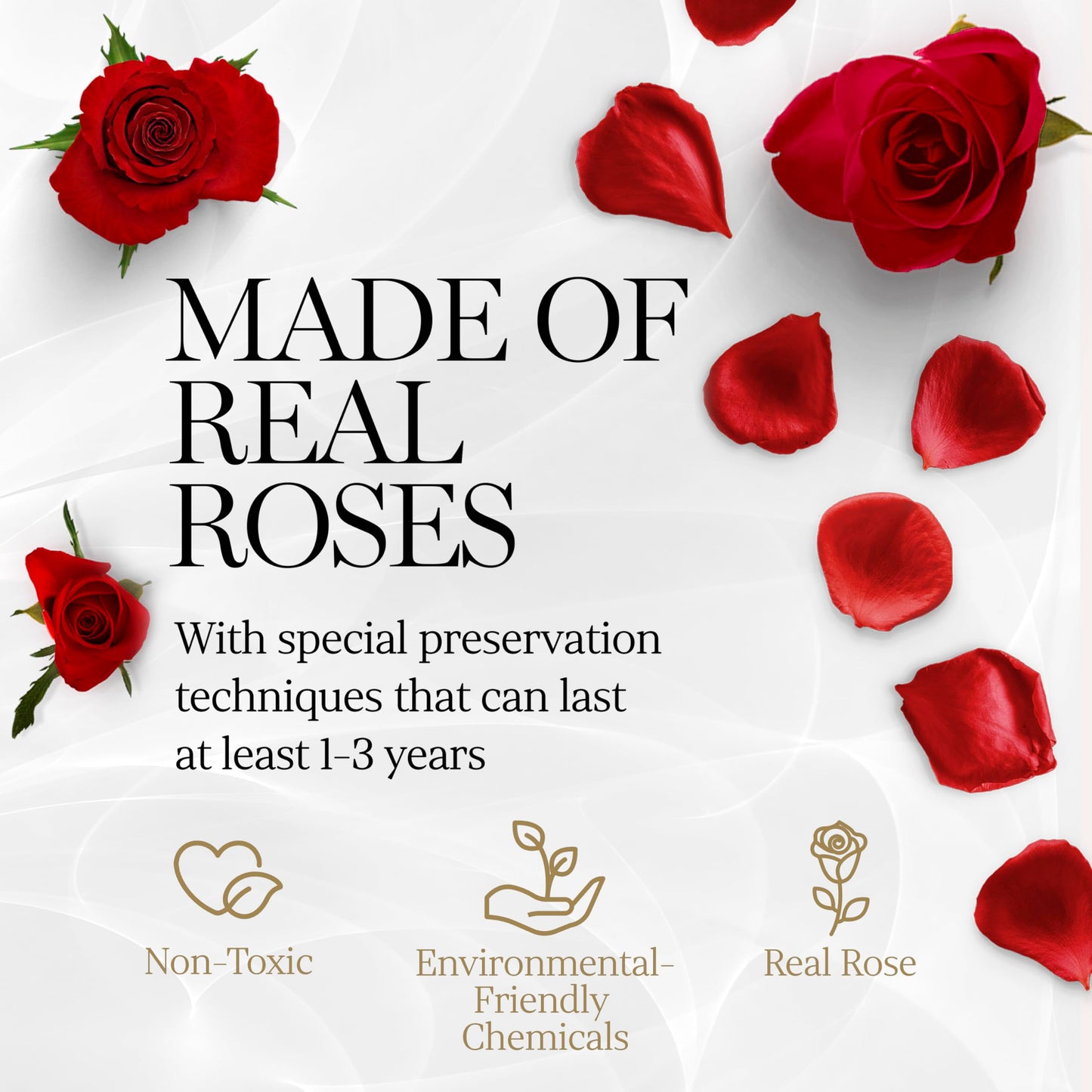 GLAMOUR BOUTIQUE 7 Flower Forever Heart Shape Box, Mothers Day Gift For Mom, Eternal Preserved Roses Gift for Her, Flowers bouquet, For Birthday, Anniversary, Girlfriend - Red