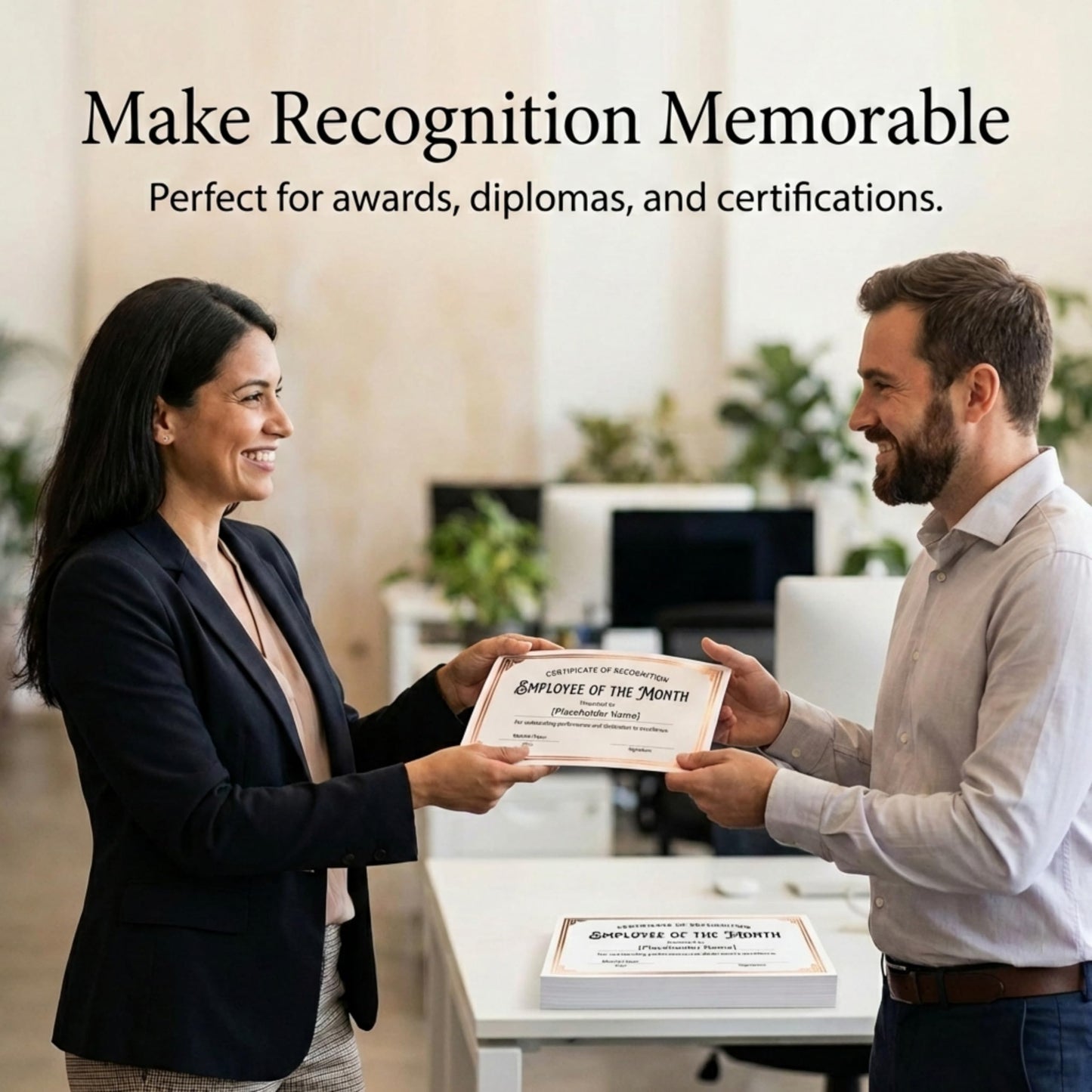 PaperDirect Majestic Specialty Certificates, 50 Sheets 28lb White Paper, 8½" x 11", Embossed Copper Foil Accents, Perfect for Awards, Students, Employees, Volunteers, Course Completion, Diplomas
