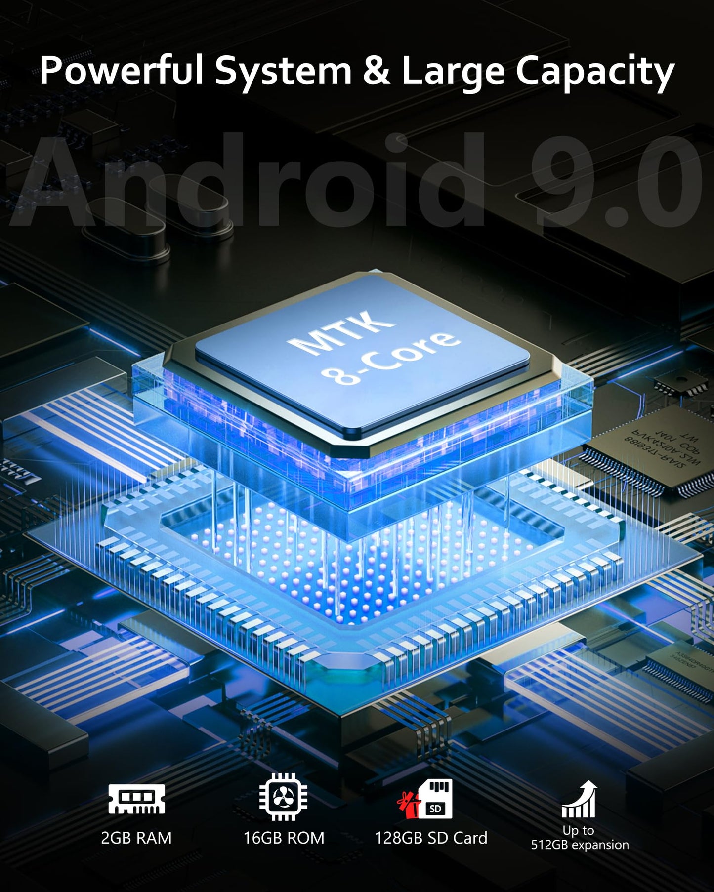 144GB MP3 Player with Bluetooth and WiFi,MP3 & MP4 Players with 4.02-inch Touchscreen and Speaker,Spotify Music Players with Pandora,Audible,Amazon Music,Spotify,Play Store,Up to 512GB (Black)