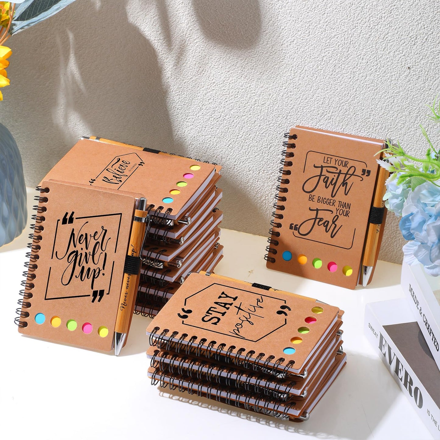 Tenceur 20 Sets End of Year Teacher Appreciation Gifts Bulk - Cna Week Inspirational Notebook with Sticky Note Motivational Pen Thank You Nurse Graduation Gift 2026 for Coworkers Employee Staff Team