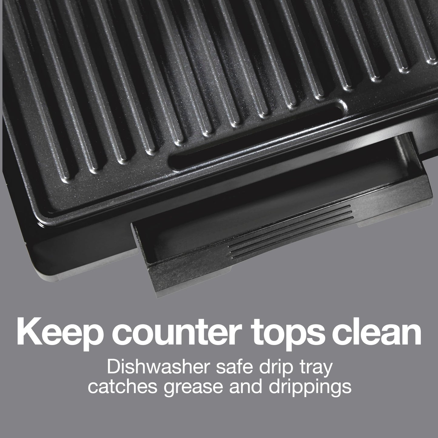 Proctor Silex-Panini Press Sandwich Maker and Electric Indoor Grill, Easy Clean PFAS-Free Nonstick Grids, Compact Upright Storage, Black (25440MN)