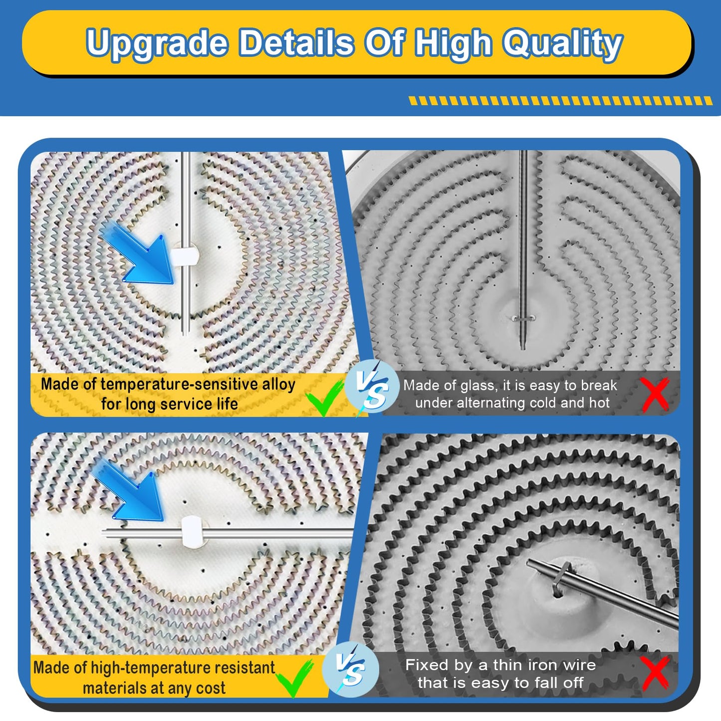 Upgrade Mee62385201 DG47-00067A 10in Dual Radiant Surface Element Fit For LG Electric Range, Compatible with Samsung Stove, 9"/6" Dual Replace MEE62385201 AP5683233, PS7795472-1, PS11720672