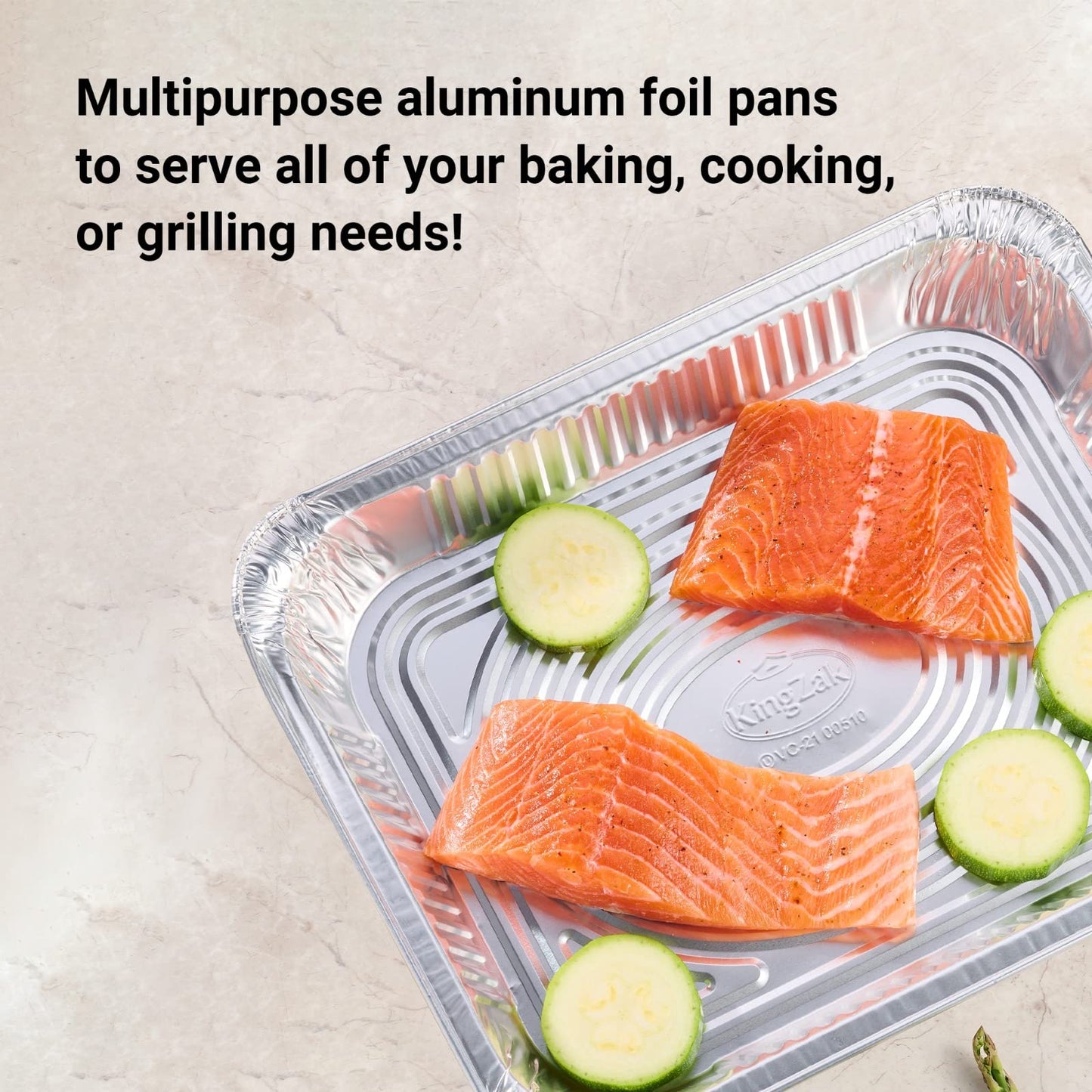 Nicole Home Collection Aluminum Pans With Lids Half Size 9x13 Extra Heavy Duty, Disposable Foil Pans For Baking (25 Sets)