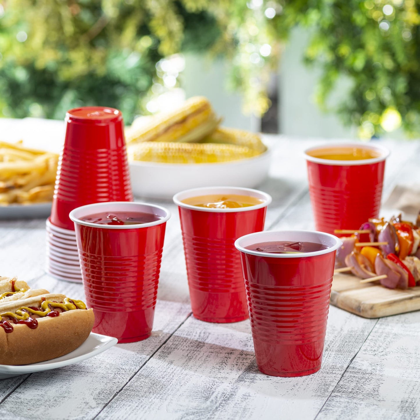 GUSTO [16 oz. - 240 Count Disposable Plastic Red Cups, Party Drinking Cups for Events and Everyday Use (Formerly Comfy Package)