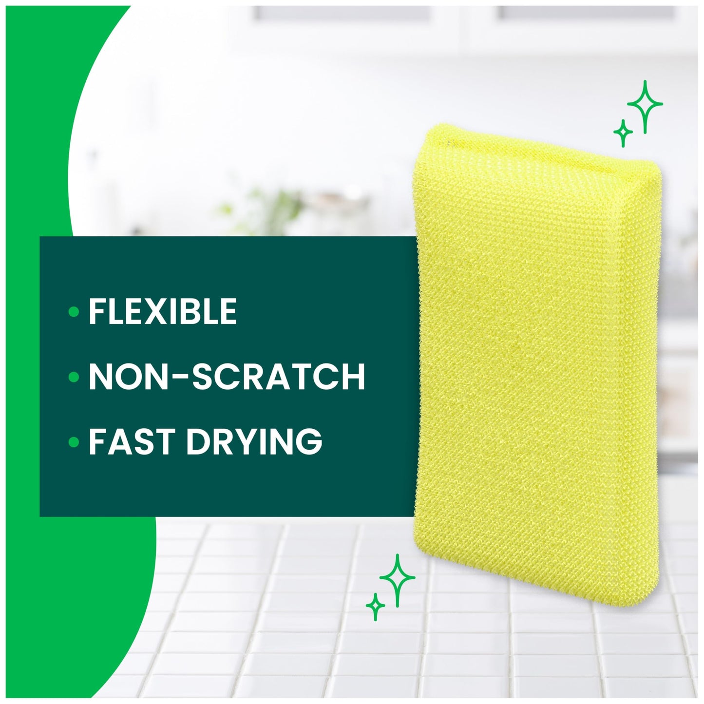 Scotch-Brite Dobie Pads, Dobie Sponge for All Purpose Cleaning of Kitchen, Bathroom, and Household, Non Scratch Dobie Cleaning Pads Safe for Non-Stick Cookware, 24 Dobie Pads