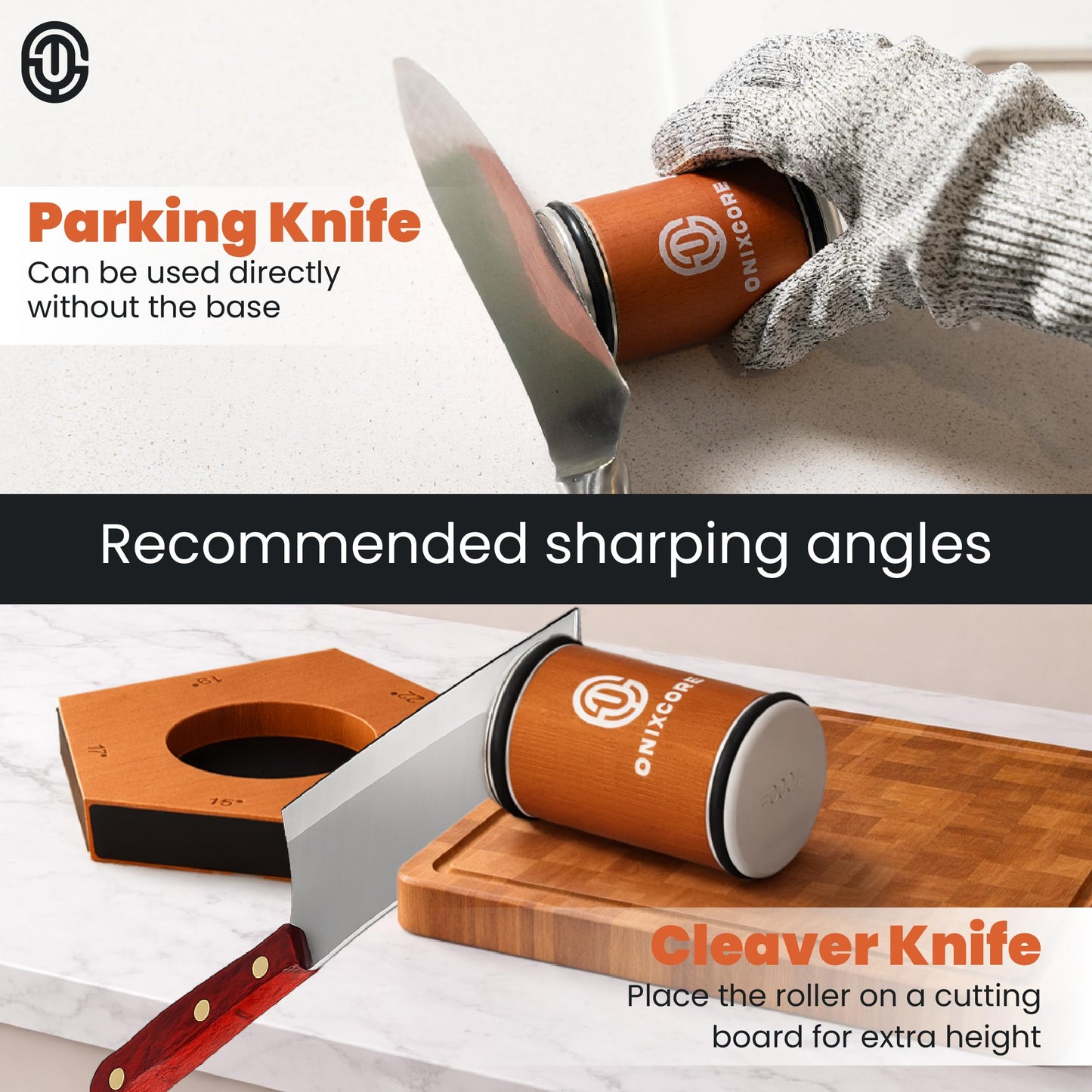 Rolling Knife Sharpener Kit, Magnetic 5-Angle Base Knife Sharpener with 4 Diamond & Ceramic Discs, Cut-Resistant Gloves Included, Knife Sharpener for Kitchen Made Easy Chef & Pocket Knives