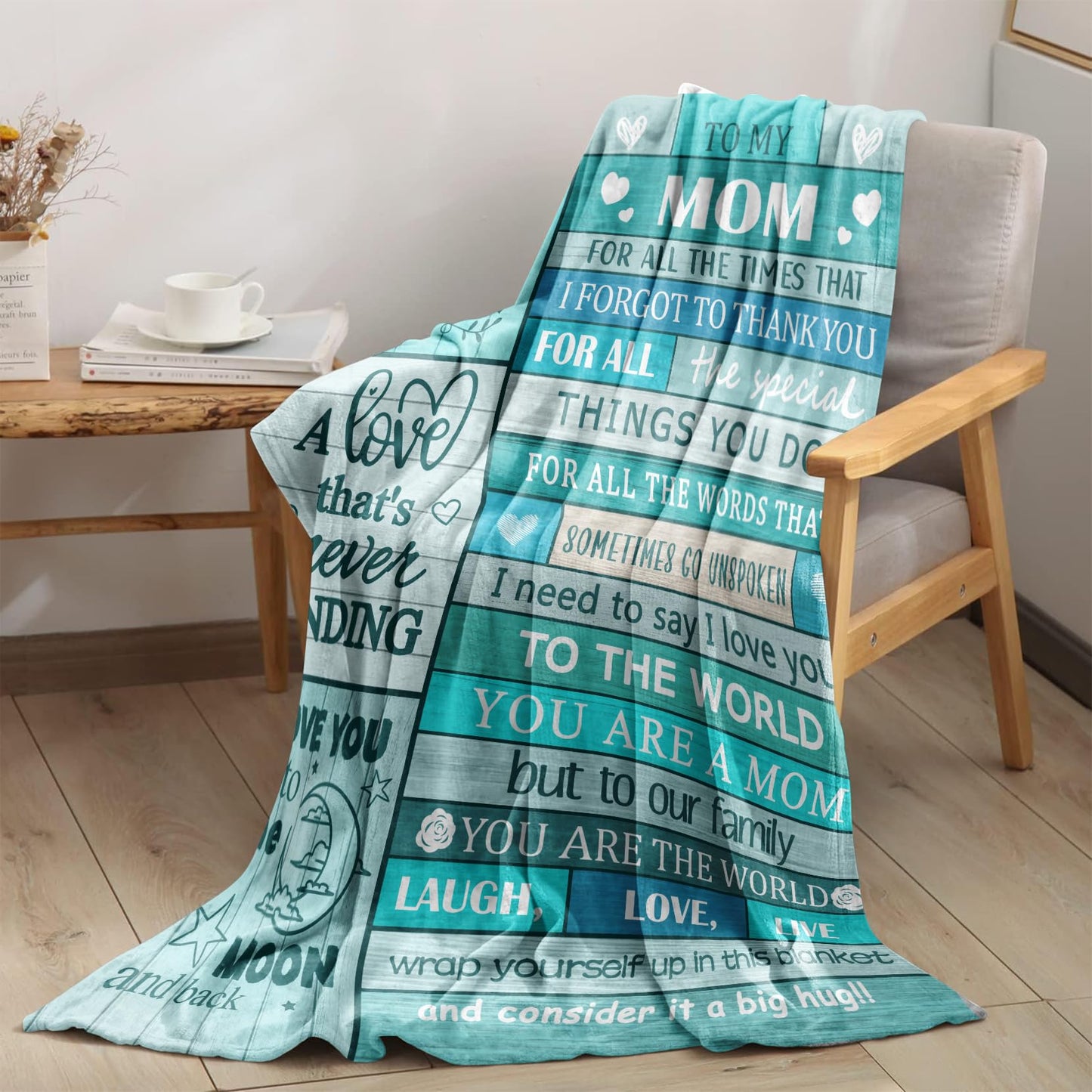 Psspotgj Gifts for Mom Birthday, Mothers Day Mom Blanket, Mom Gifts from Daughters Son, Mother Mommy 80"x60" Throw Blanket for Valentines, Christmas, Thanksgiving