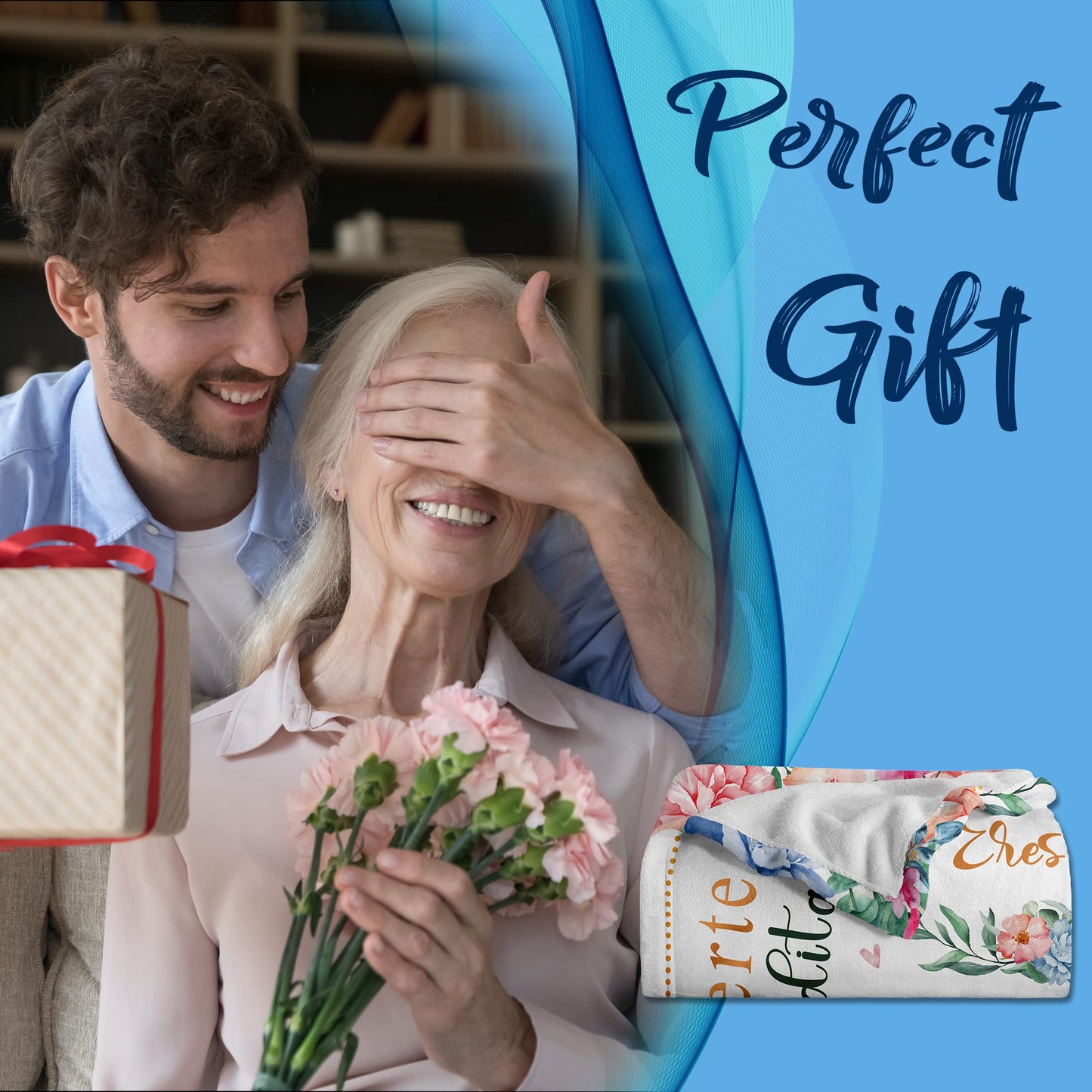 Nicetous Abuelita Gifts in Spanish, Abuela Gifts, Regalos para Abuela/Abuelita, Gifts for Abuela/Abuelita Manta, Grandma Gifts from Grandchildren, Abuelita Gift from Grandaughter Blanket 50x60in