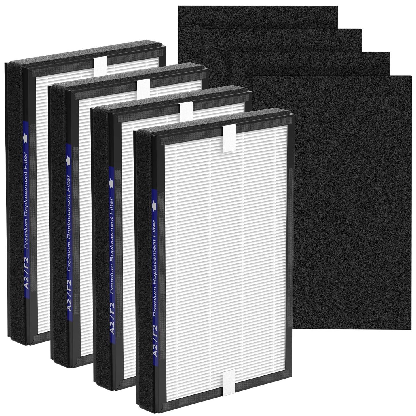 4 Packs F2 A2 Replacement Filters Compatible with 3M Filtrete Room Air Purifi-er Models FAP-C02WA-G2, FAP-C03BA-G2, FAP-T03BA-G2, FAP-SC02N, FAP-SC02W, FAP-C02-A2, FAP-C03-A2 and FAP-T03-A2