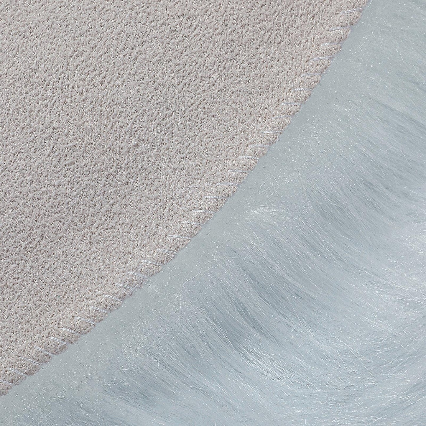 linmopm Faux Fur Rug Sheepskin Shag Fluffy Fuzzy White 2x6 ft Runner Rugs for Bedroom Bedside Bed Floor Living Room Plush High-Density Cushion Carpet Super Sofa Cover