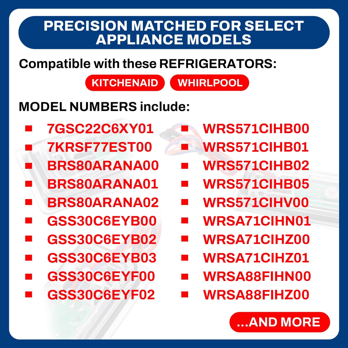 Upgraded Whole Parts Refrigerator Ice or Water Dispenser Actuator Pad Part# W11624941 - Replacement & Compatible with Some Kitchen Aid and Whirlpool Refrigerators