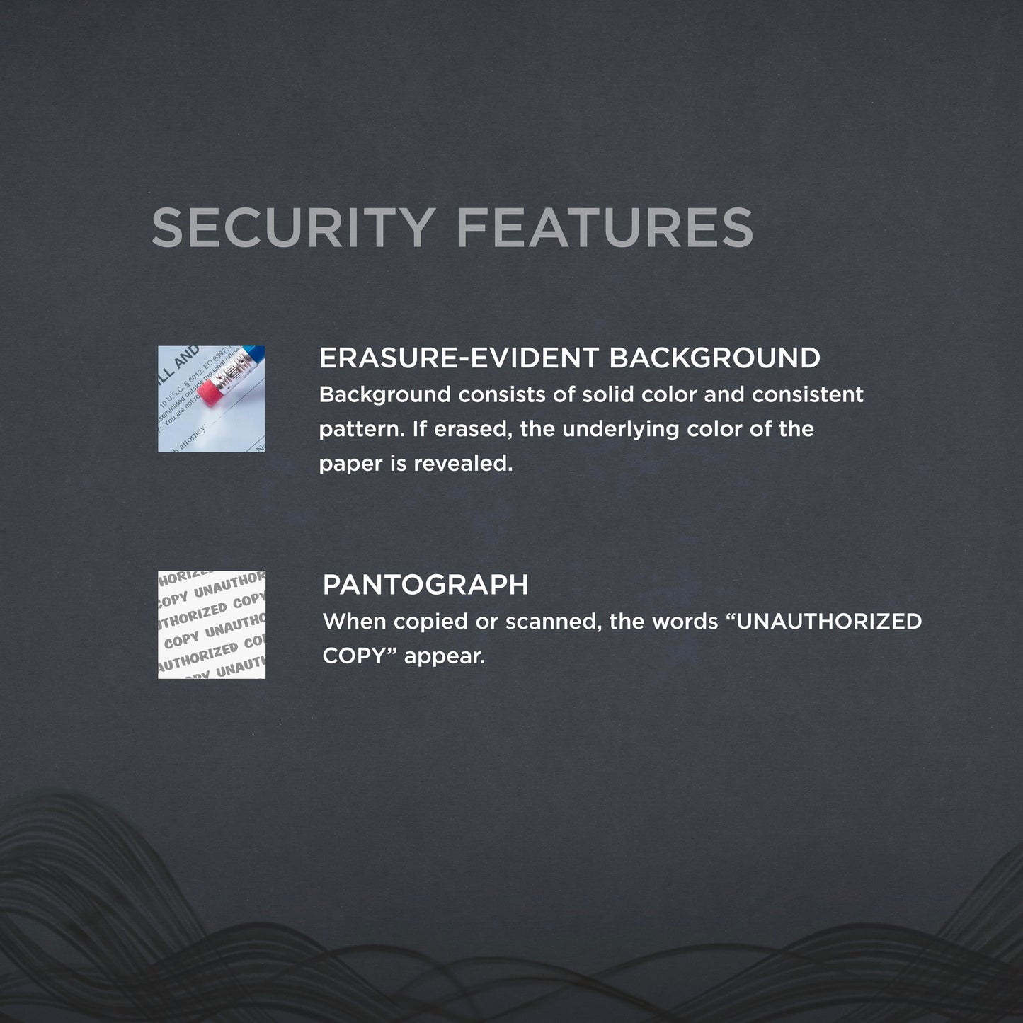 DocuGard Standard Blue Multi-Purpose Security Paper - Fraud Prevention - 2 Security Features - Laser & Inkjet Printer Compatible - 8.5" x 11“ - 24 lb - 500 Sheets (04540)