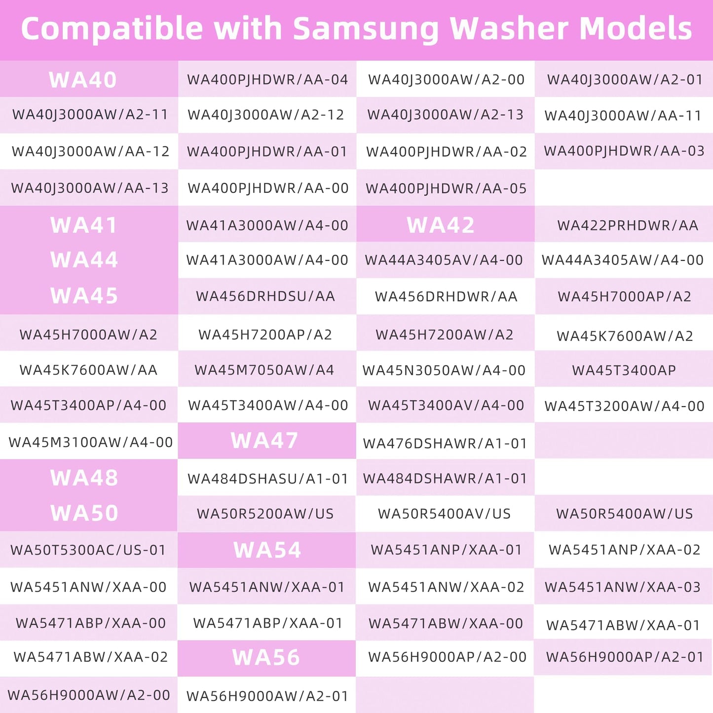 WA50R5200AW/US WA50R5400AV/US Suspension Rods Kits for Samsung Washer WA45T3200AW/A4,Replaces WA45M7050AW/A4 WA45T3400AV/A4 WA45N3050AW/A4 WA50T5300AC