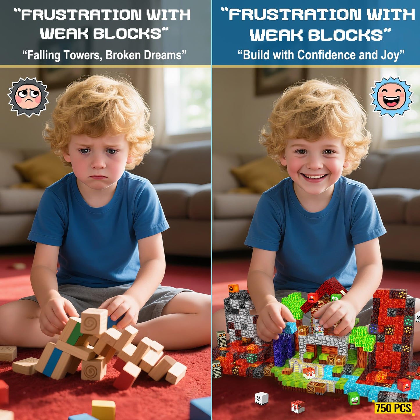 Magnetic Blocks, 150PCS Magnetic Building Blocks Cubes, STEM Magnet Blocks, Stacking Magnets Toy, Sensory Play Christmas Birthday Gifts for Boys and Girls Age 3+ Years Old